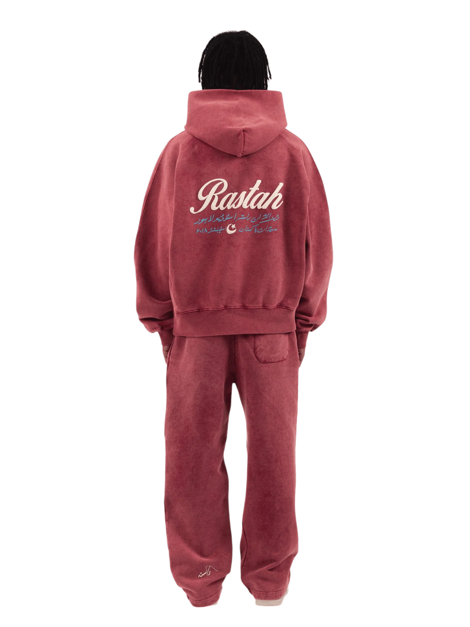 Maroon acid wash made in PAK hoodie (V4) - Image 8