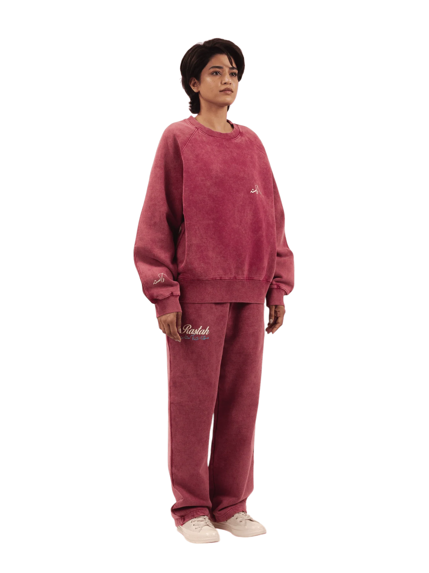 Maroon acid wash made in PAK sweatshirt (V4) - Image 12