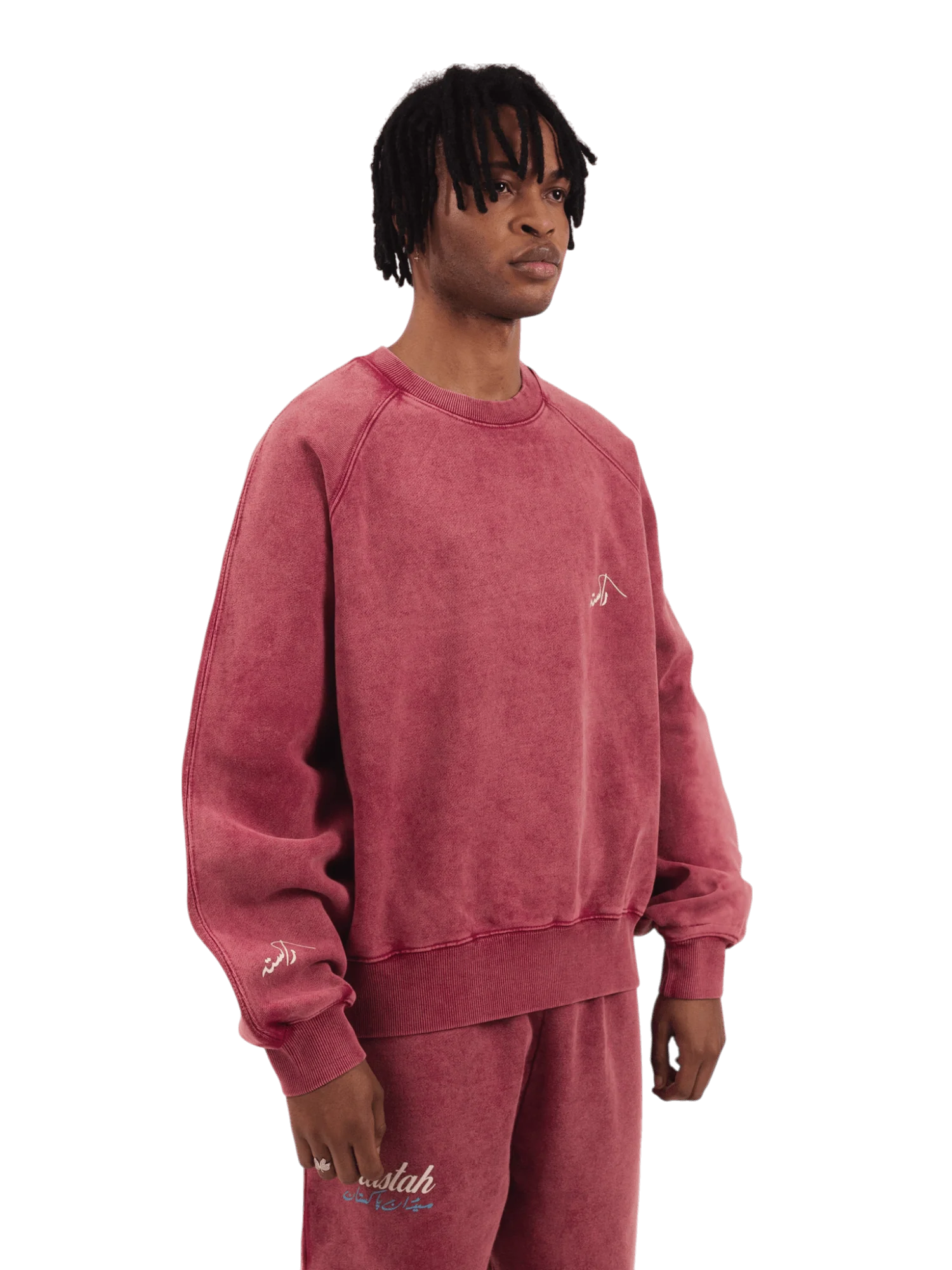 Maroon acid wash made in PAK sweatshirt (V4) - Image 6