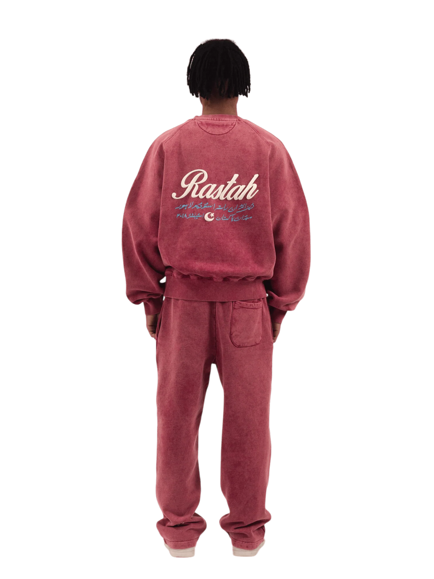 Maroon acid wash made in PAK sweatshirt (V4) - Image 8