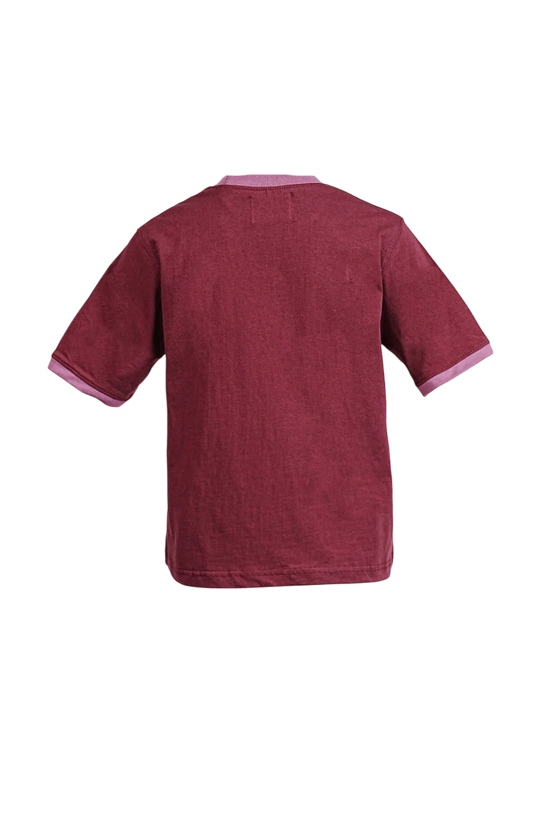 Maroon knit cotton jersey T-shirt - Image 8