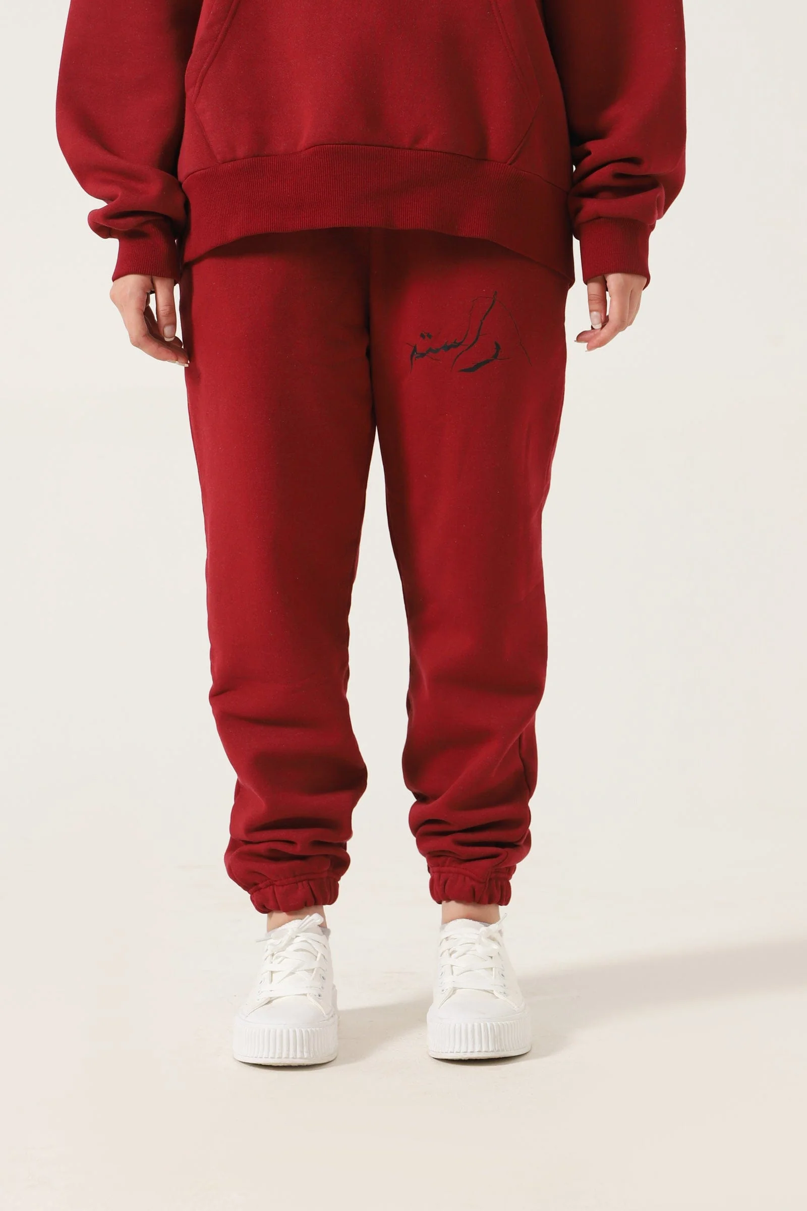 Maroon logo trousers - Image 6