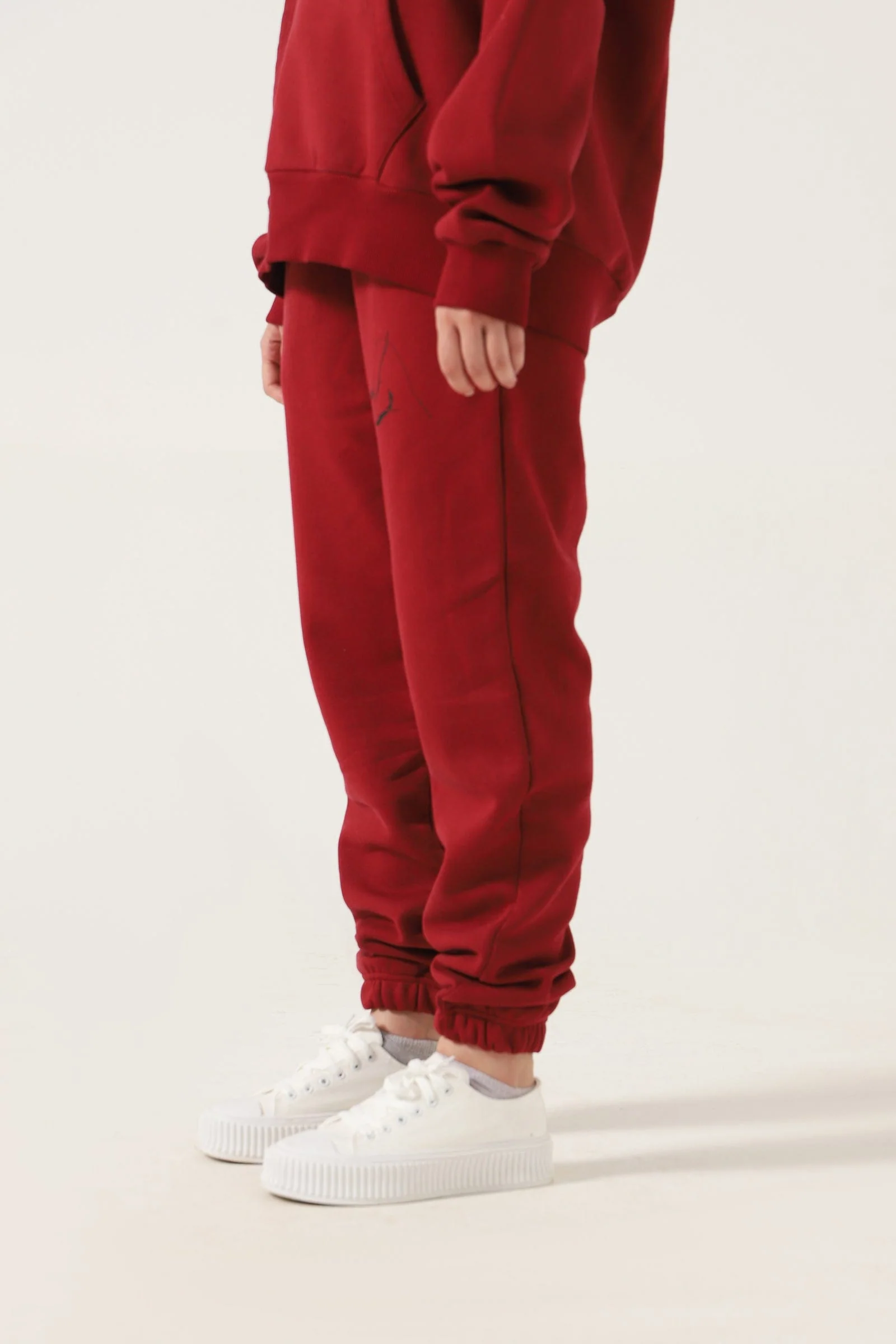 Maroon logo trousers - Image 7
