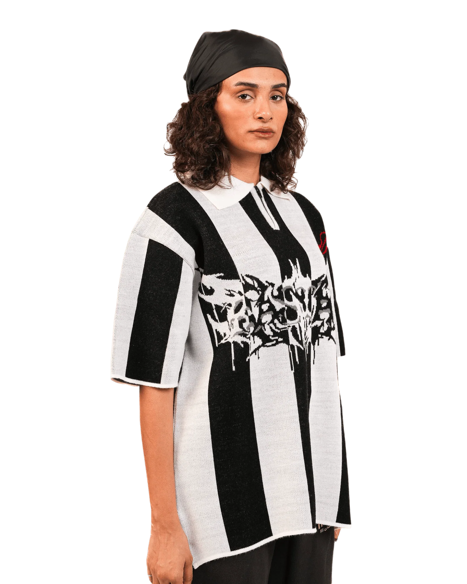 "Monochrome" jacquard knit polo - Image 12
