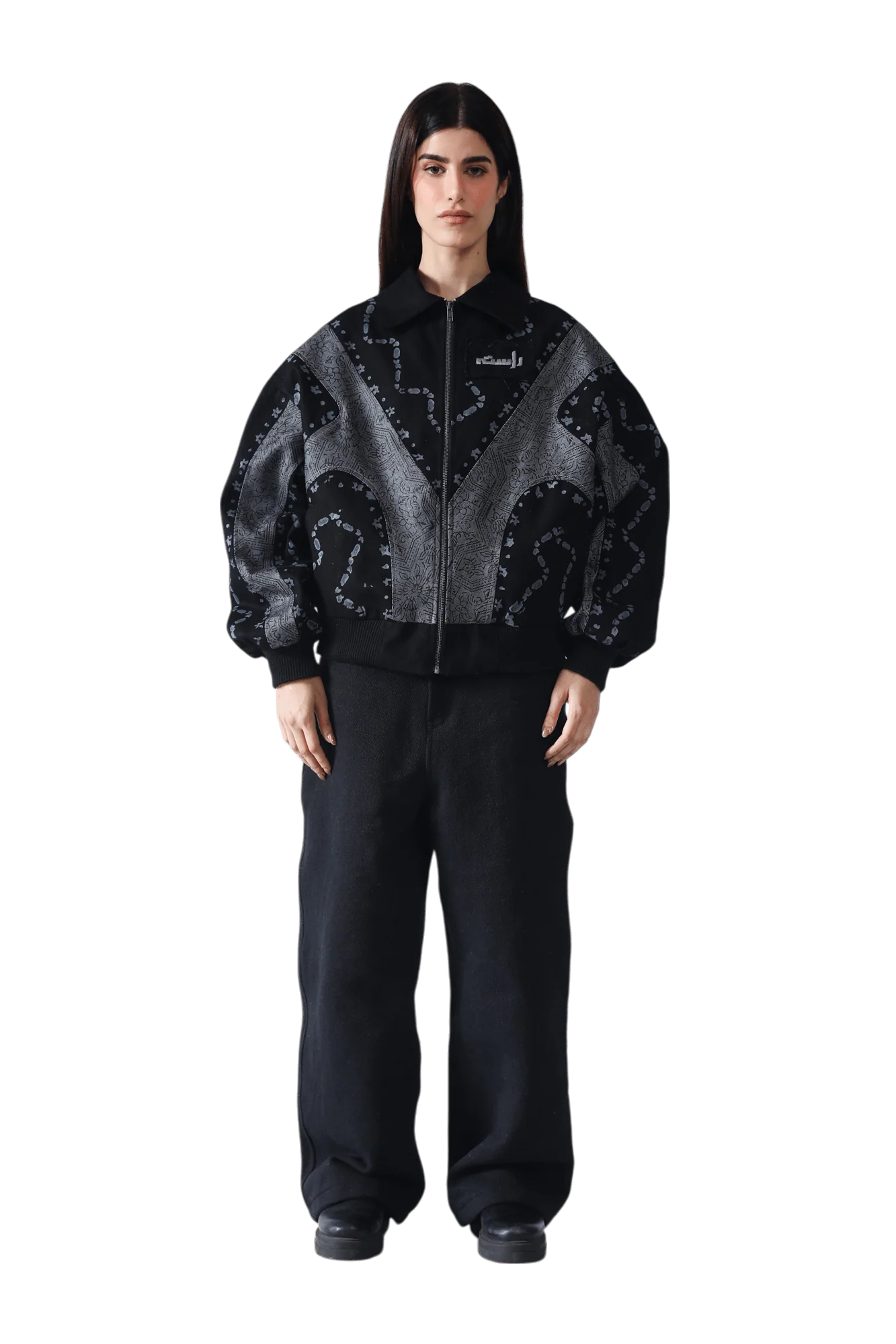Monochrome panels jacket - Image 10