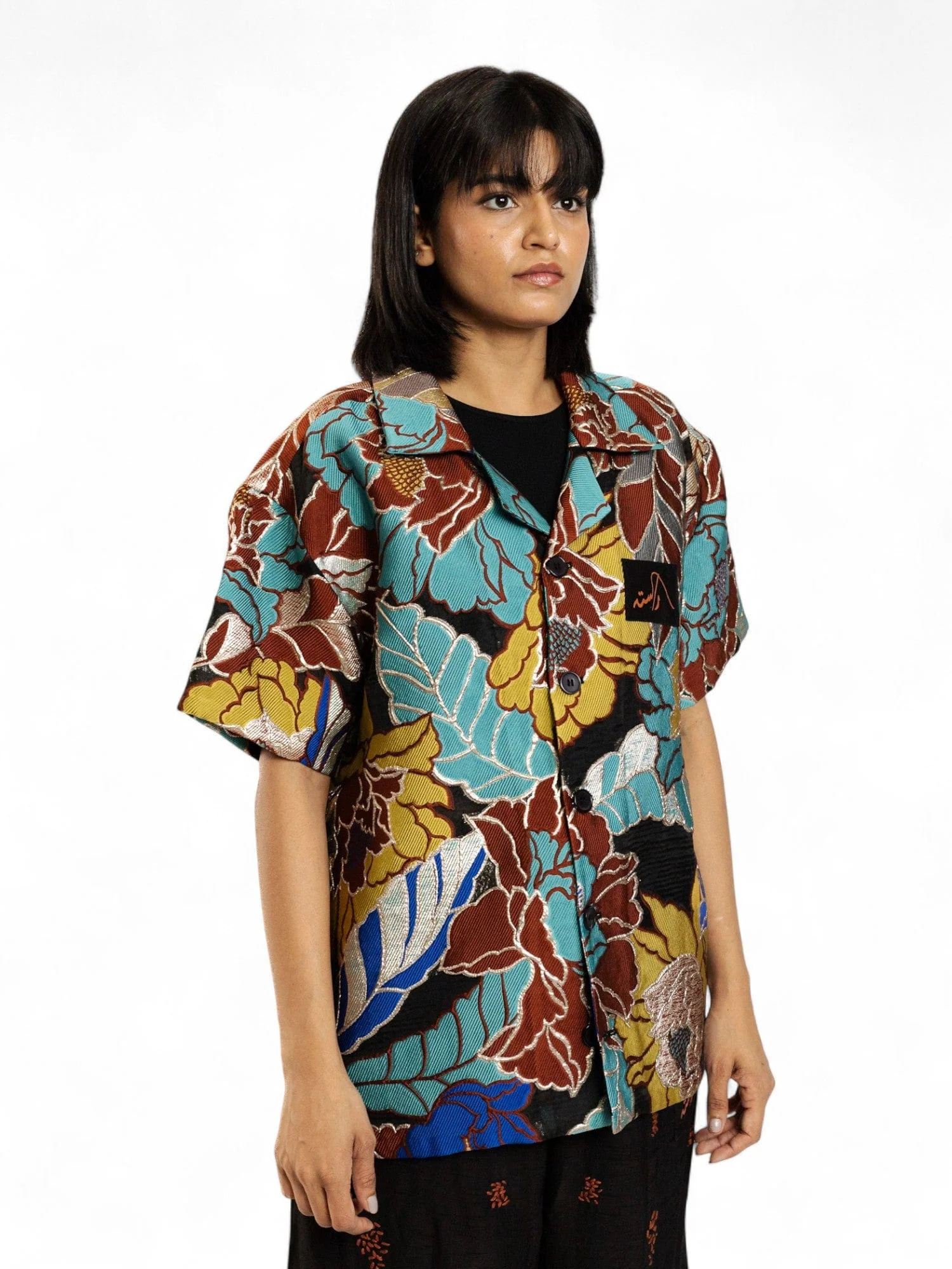 Moonlit garden organza button-down - Image 11
