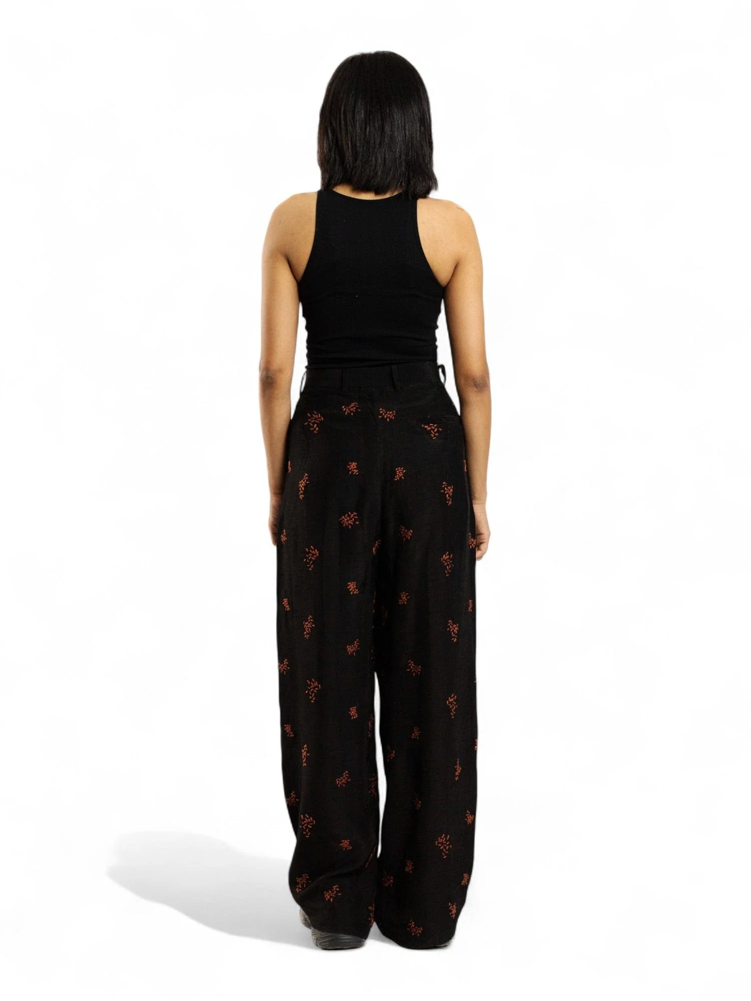 Moonlit garden silk pants - Image 14