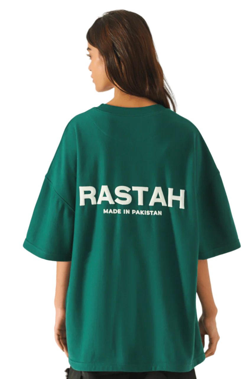 Moss green made in PAK T-shirt (V1) - Image 7