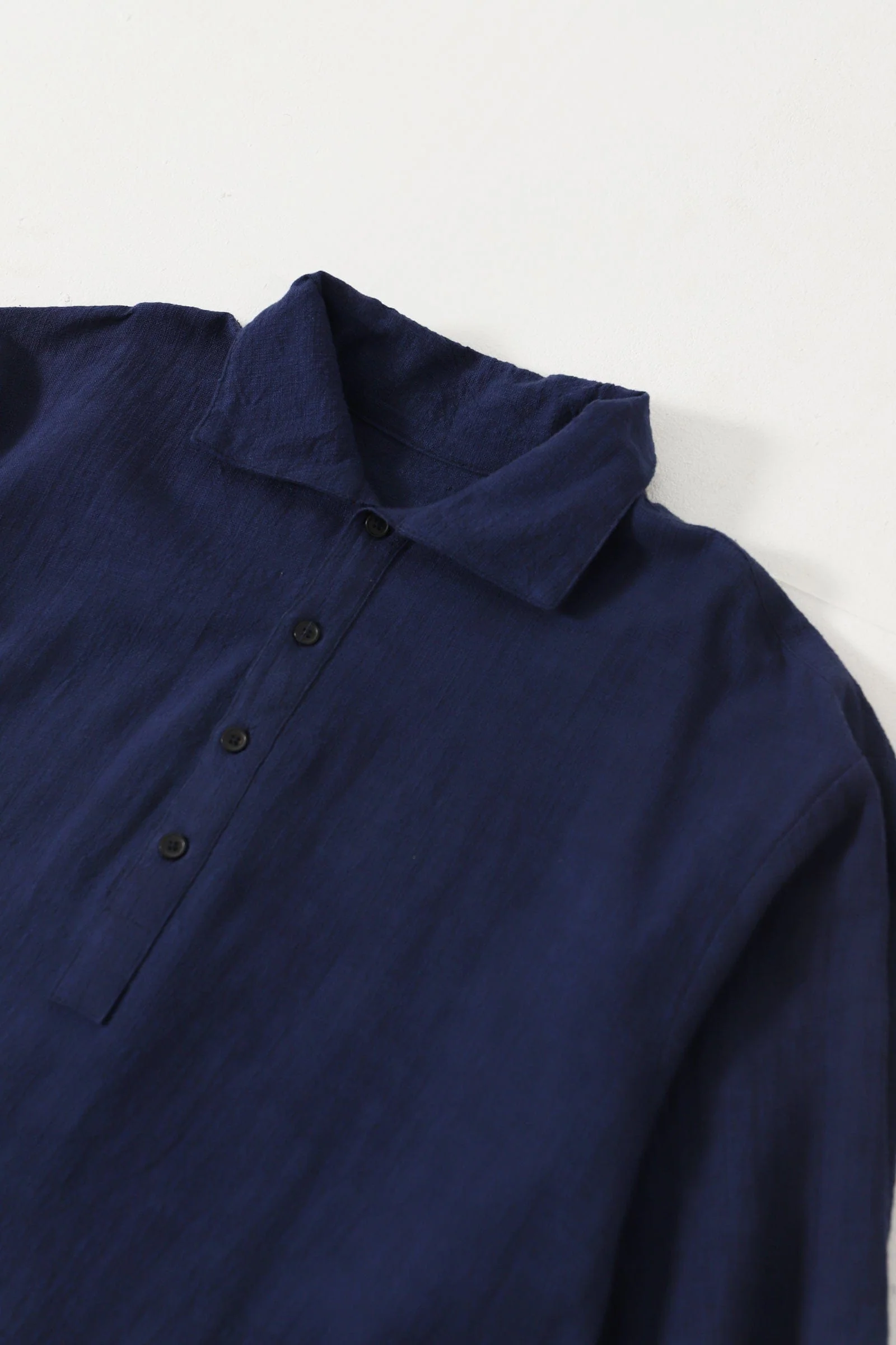 Handwoven navy blue kameez (long shirt) - Image 3