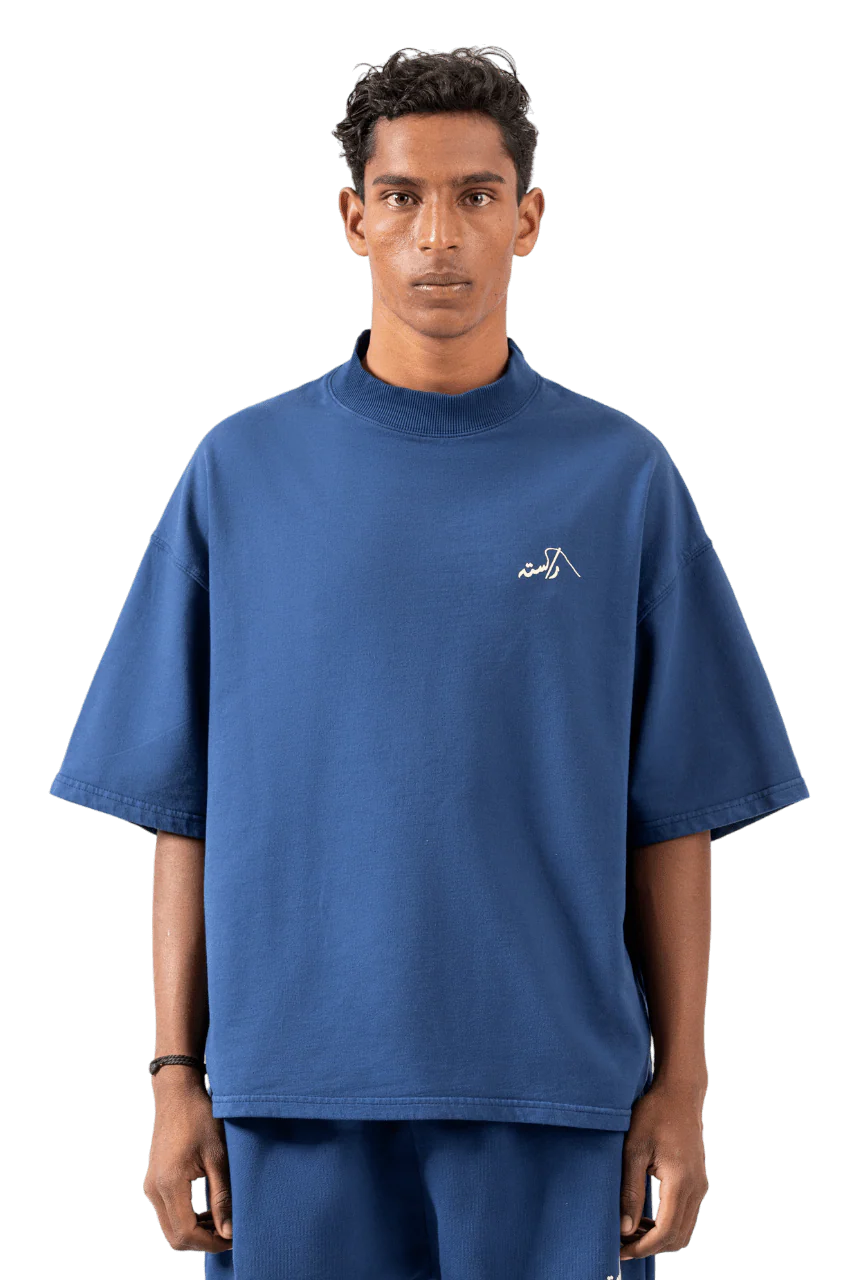 Navy blue made in PAK T-shirt (mock neck) - Image 4
