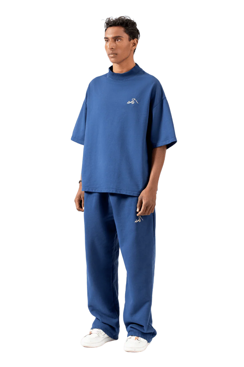 Navy blue made in PAK T-shirt (mock neck) - Image 5