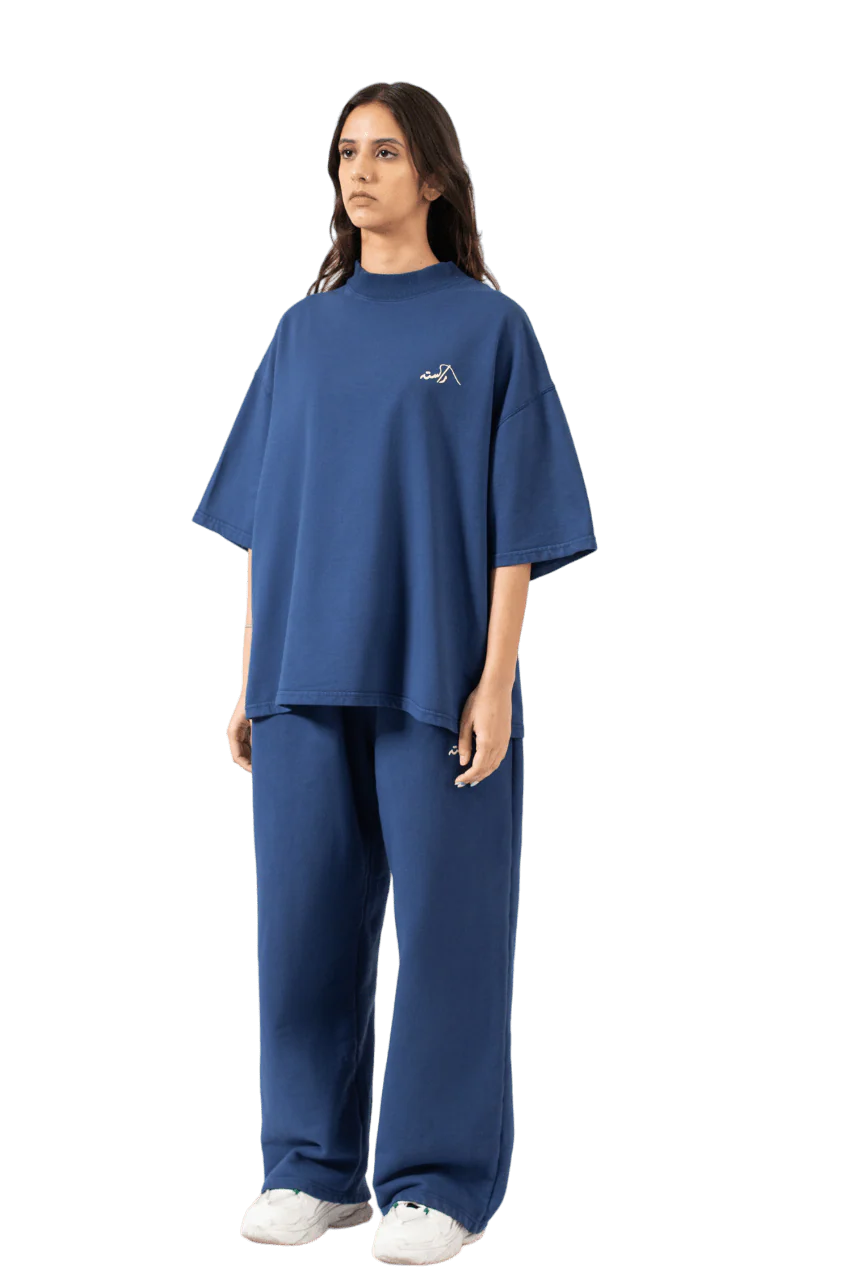 Navy blue made in PAK T-shirt (mock neck) - Image 7