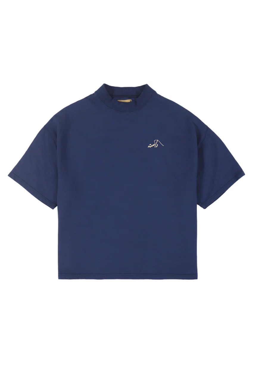 Navy blue made in PAK T-shirt (mock neck) - Image 9