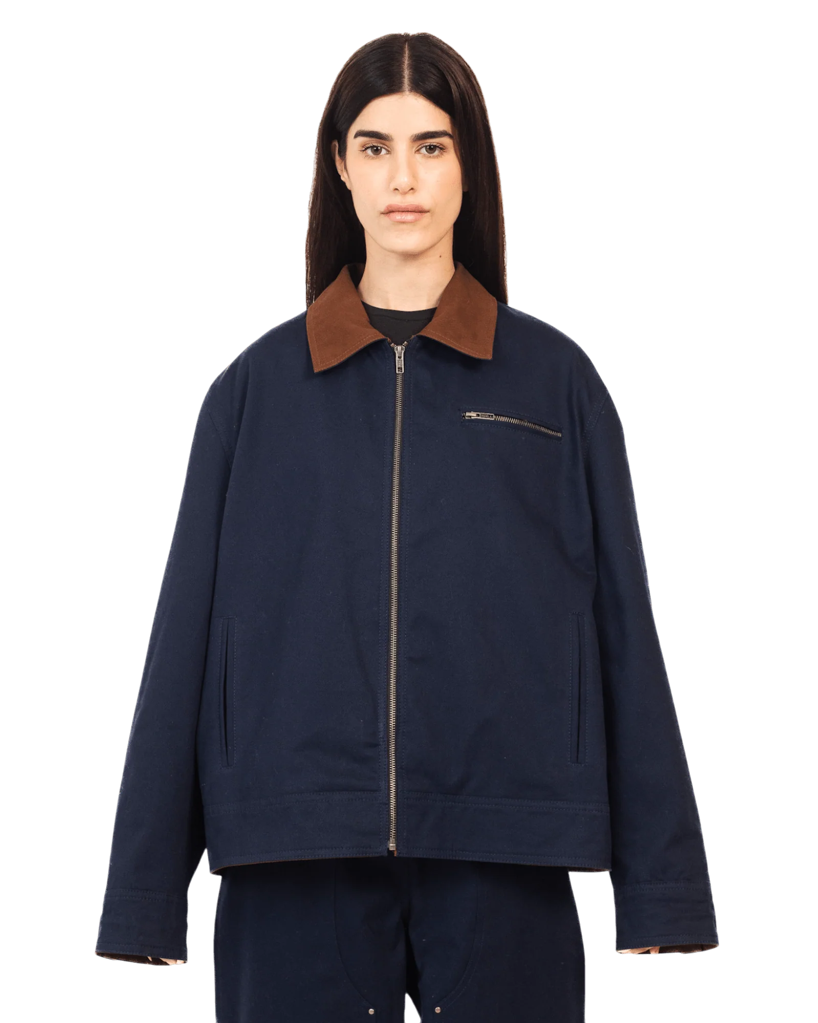Navy blue twill jacket - Image 3