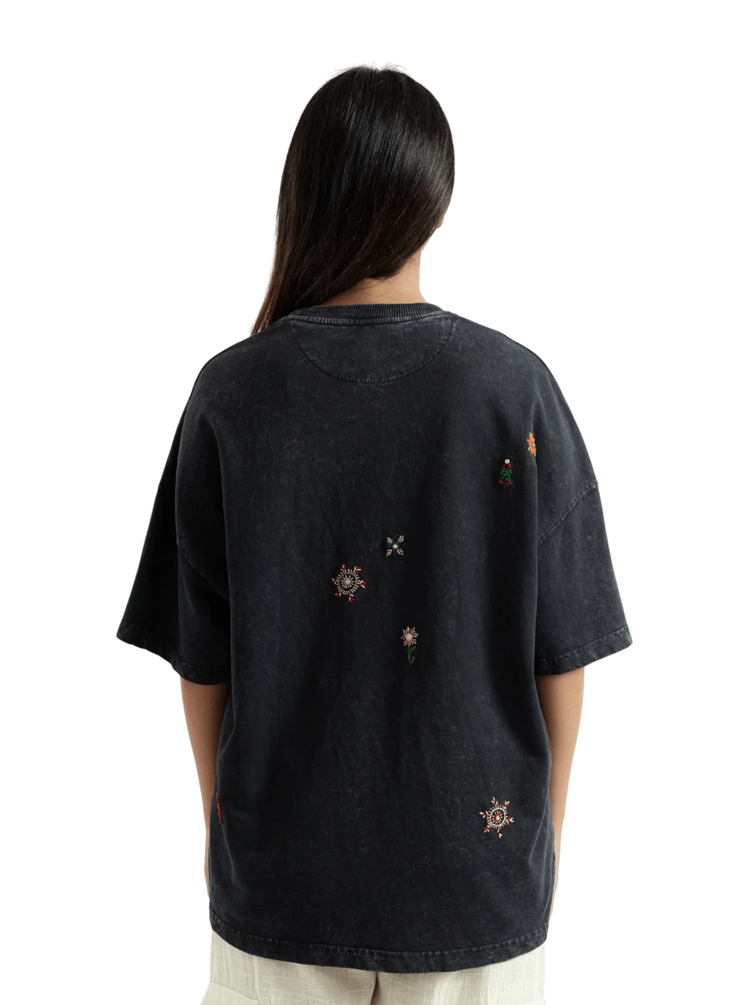 “Nishaan” acid-wash embroidered T-shirt - Image 12