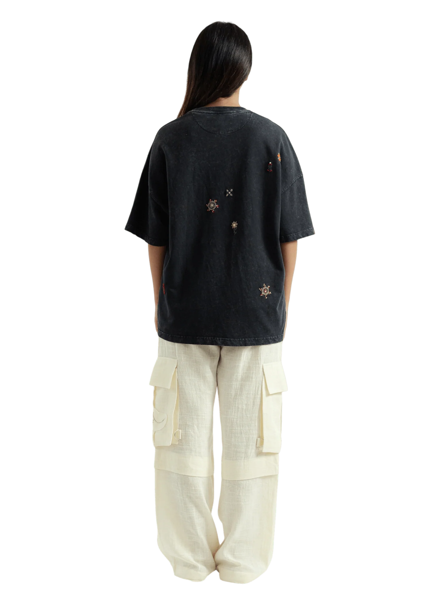 “Nishaan” acid-wash embroidered T-shirt - Image 13
