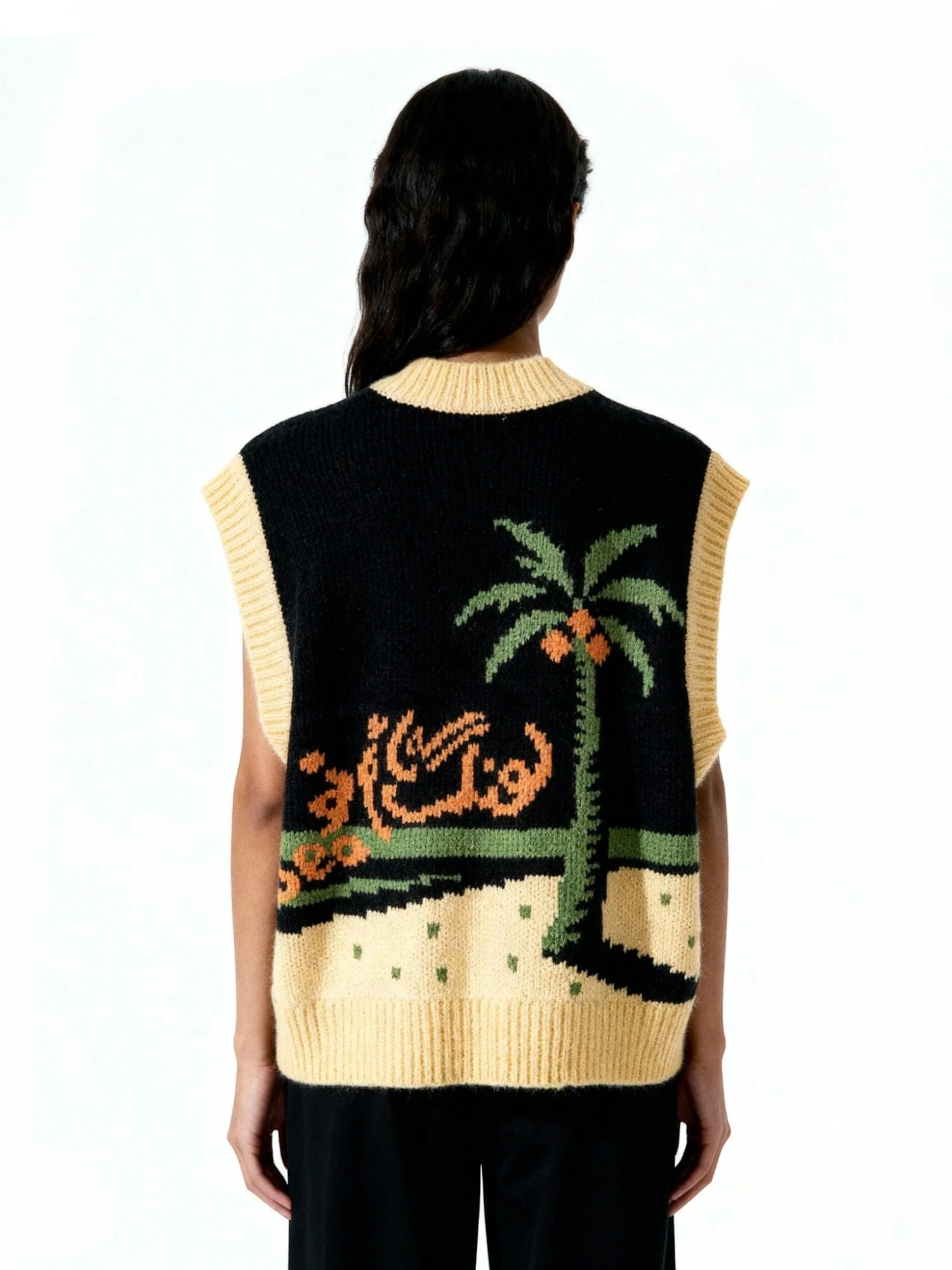 "Malibu" chunky intarsia vest - Image 10