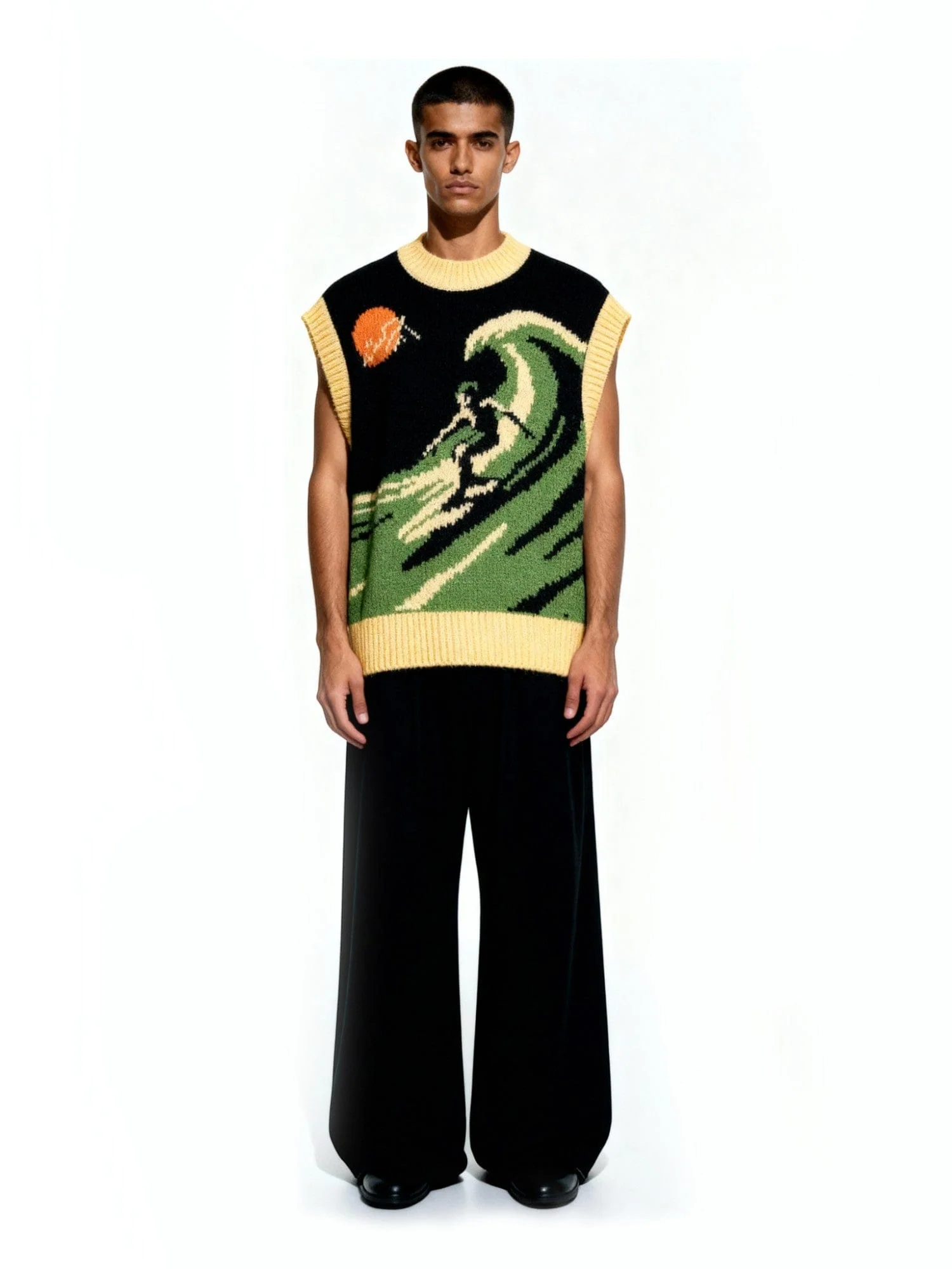 "Malibu" chunky intarsia vest - Image 4