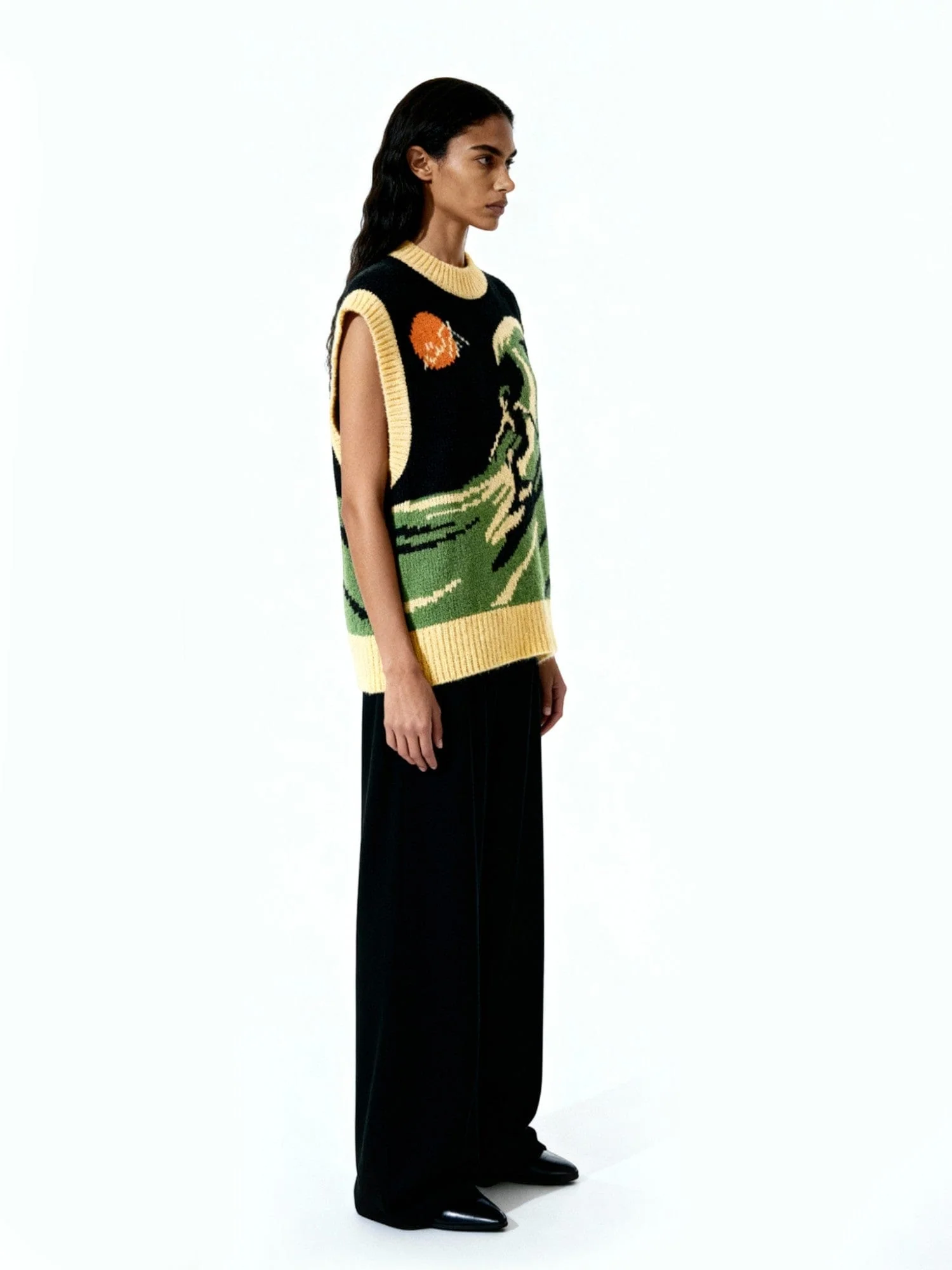 "Malibu" chunky intarsia vest - Image 9