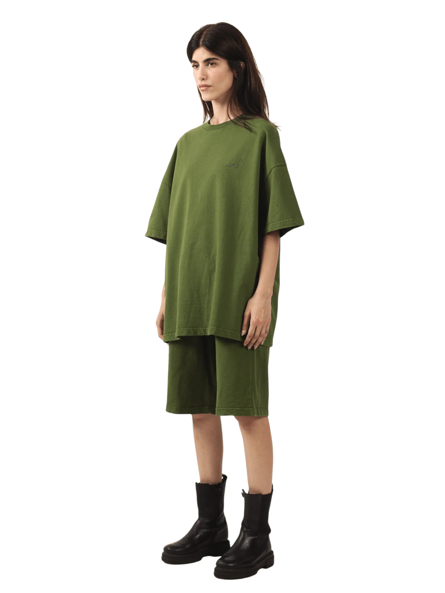 Olive green made in PAK T-shirt (V5) - Image 11