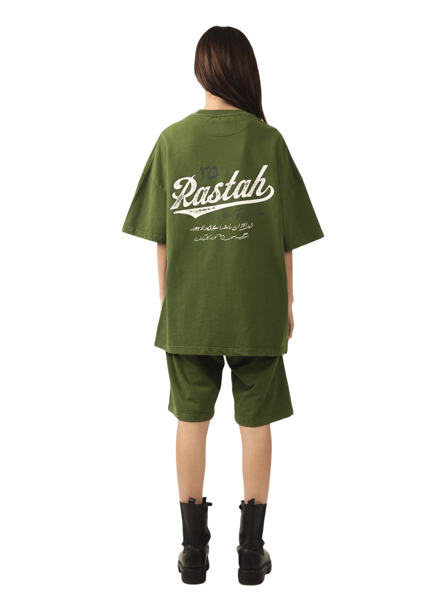 Olive green made in PAK T-shirt (V5) - Image 12