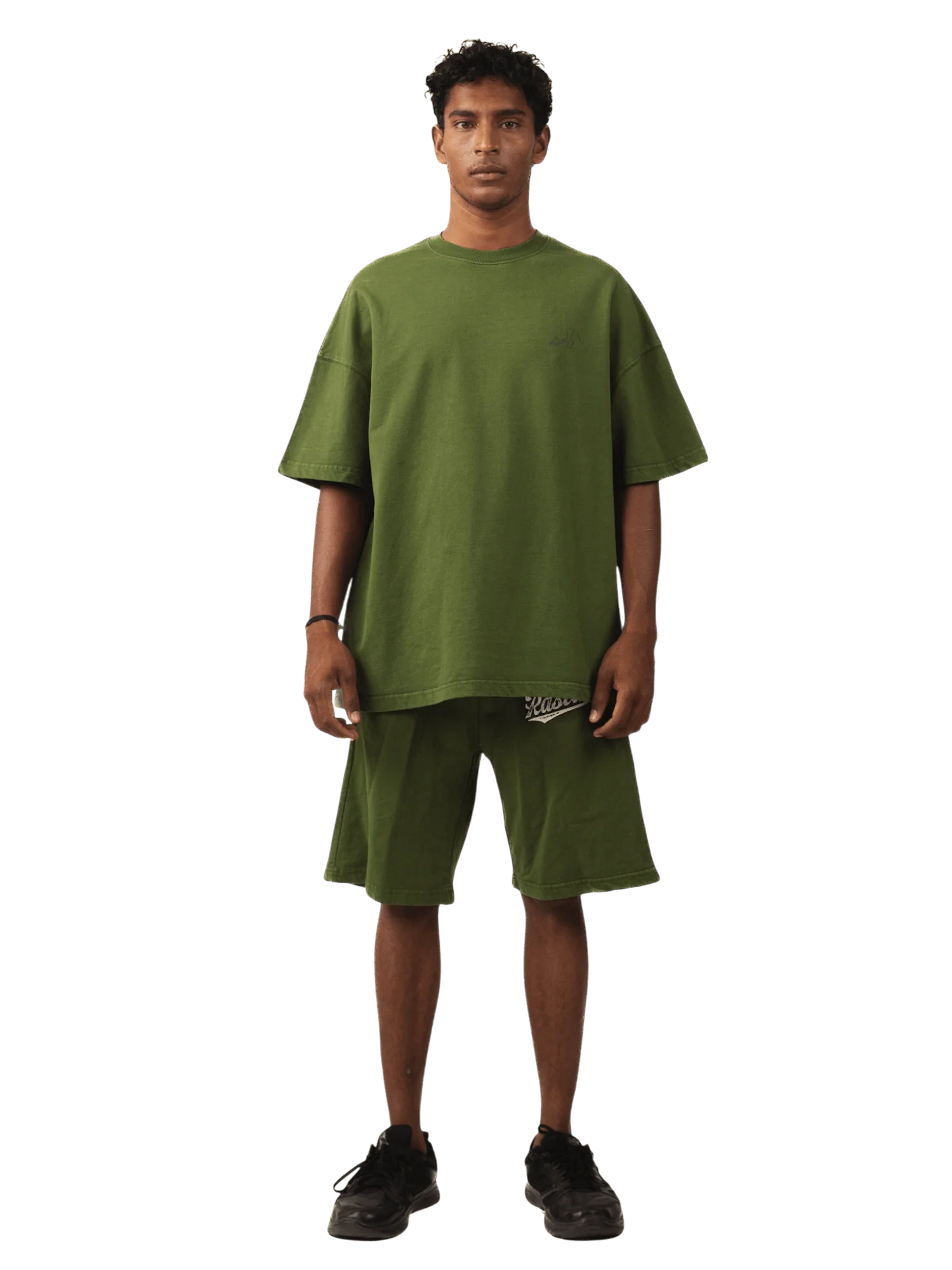 Olive green made in PAK T-shirt (V5) - Image 2