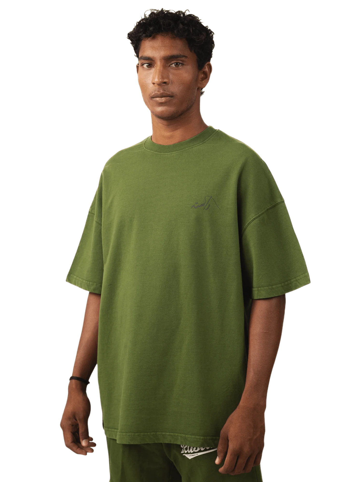Olive green made in PAK T-shirt (V5) - Image 5