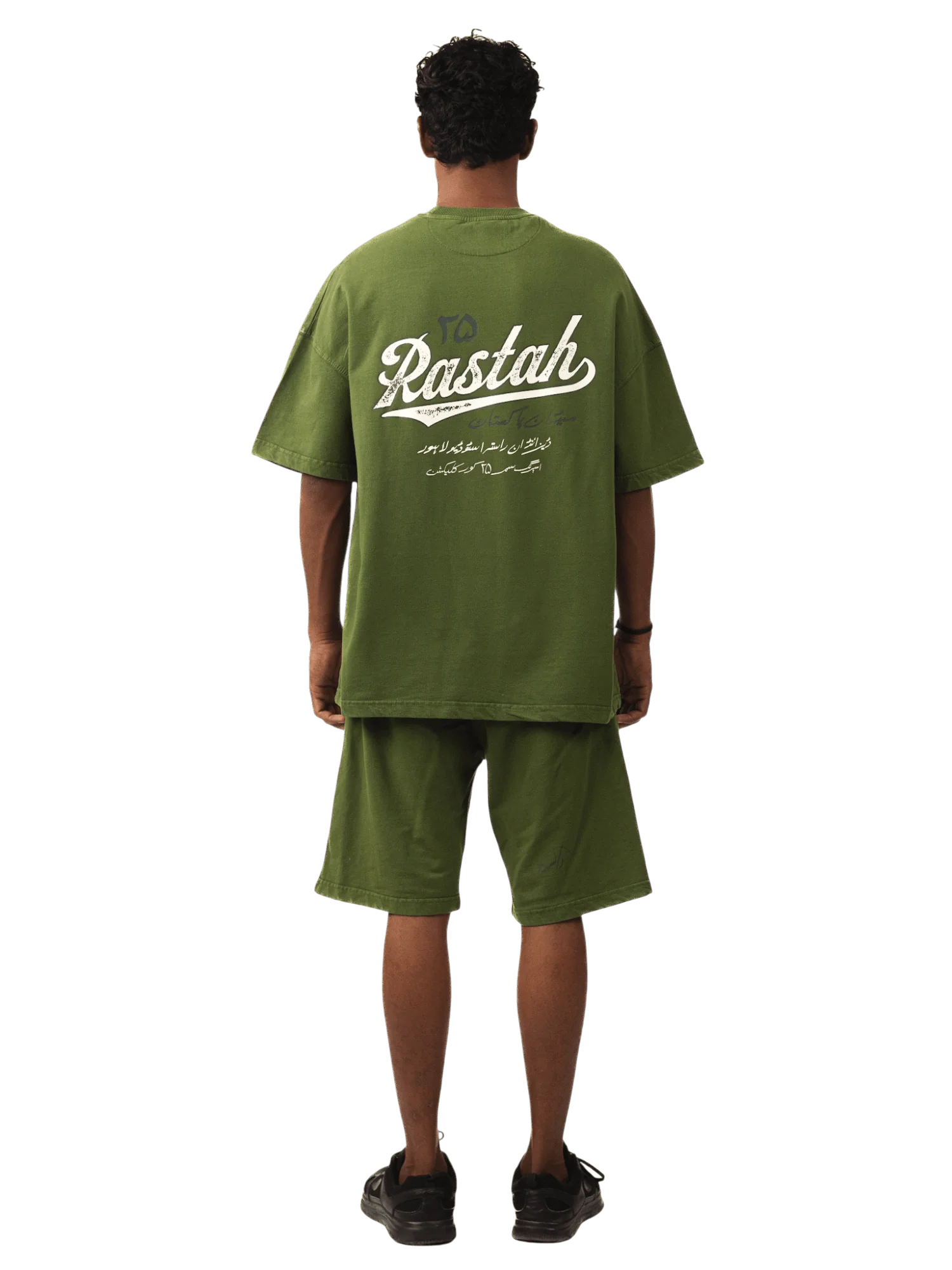 Olive green made in PAK T-shirt (V5) - Image 6