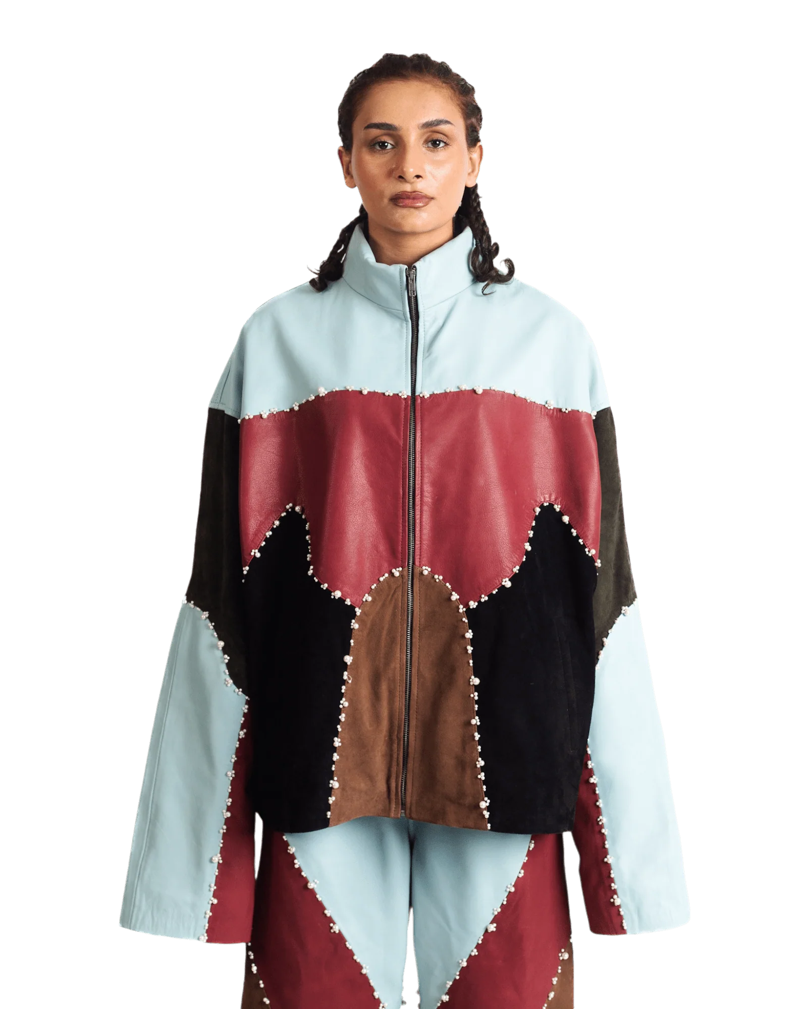 "Opus" panel leather jacket - Image 3