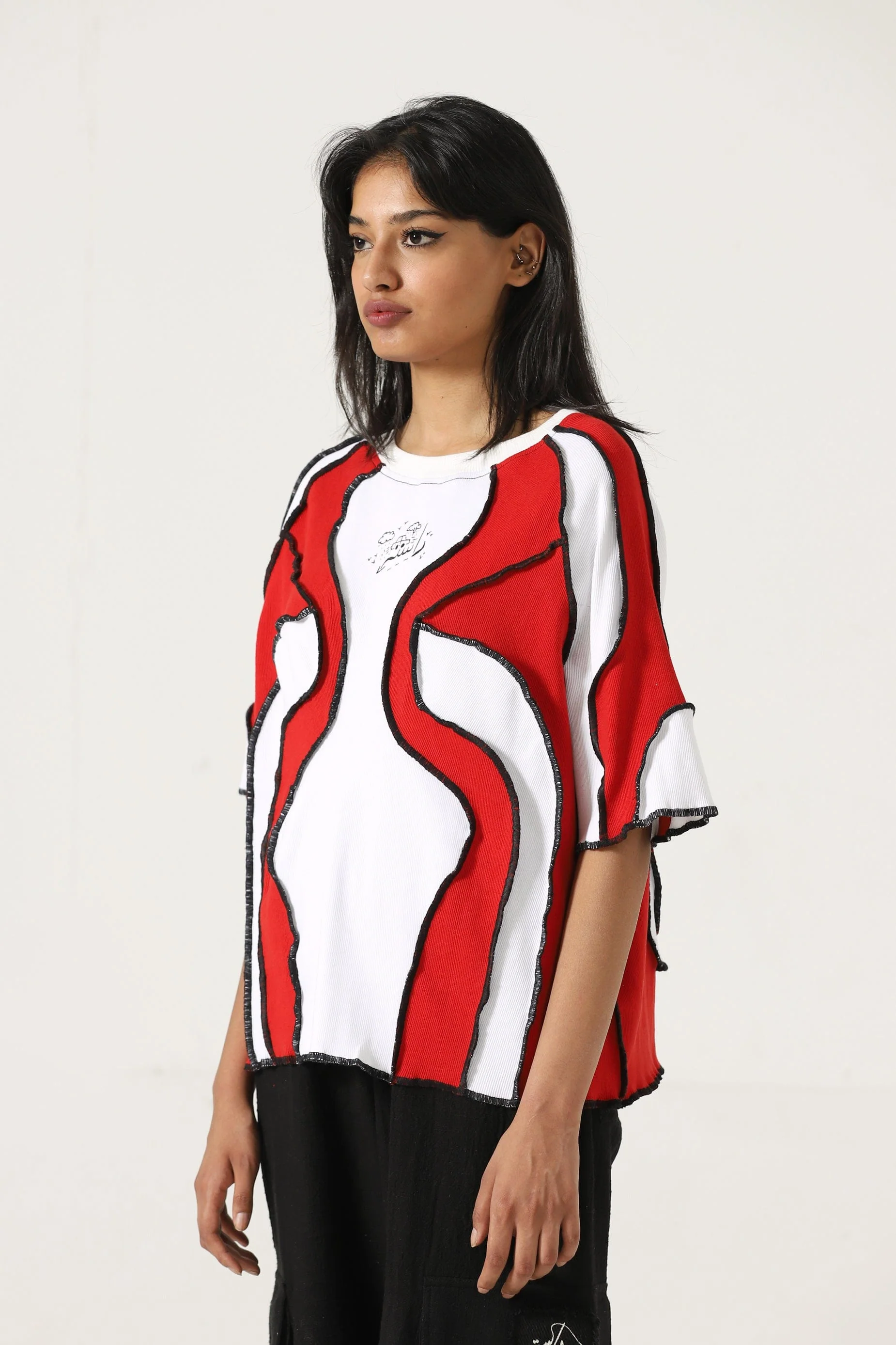 Upcycled wavy knit top - Image 11