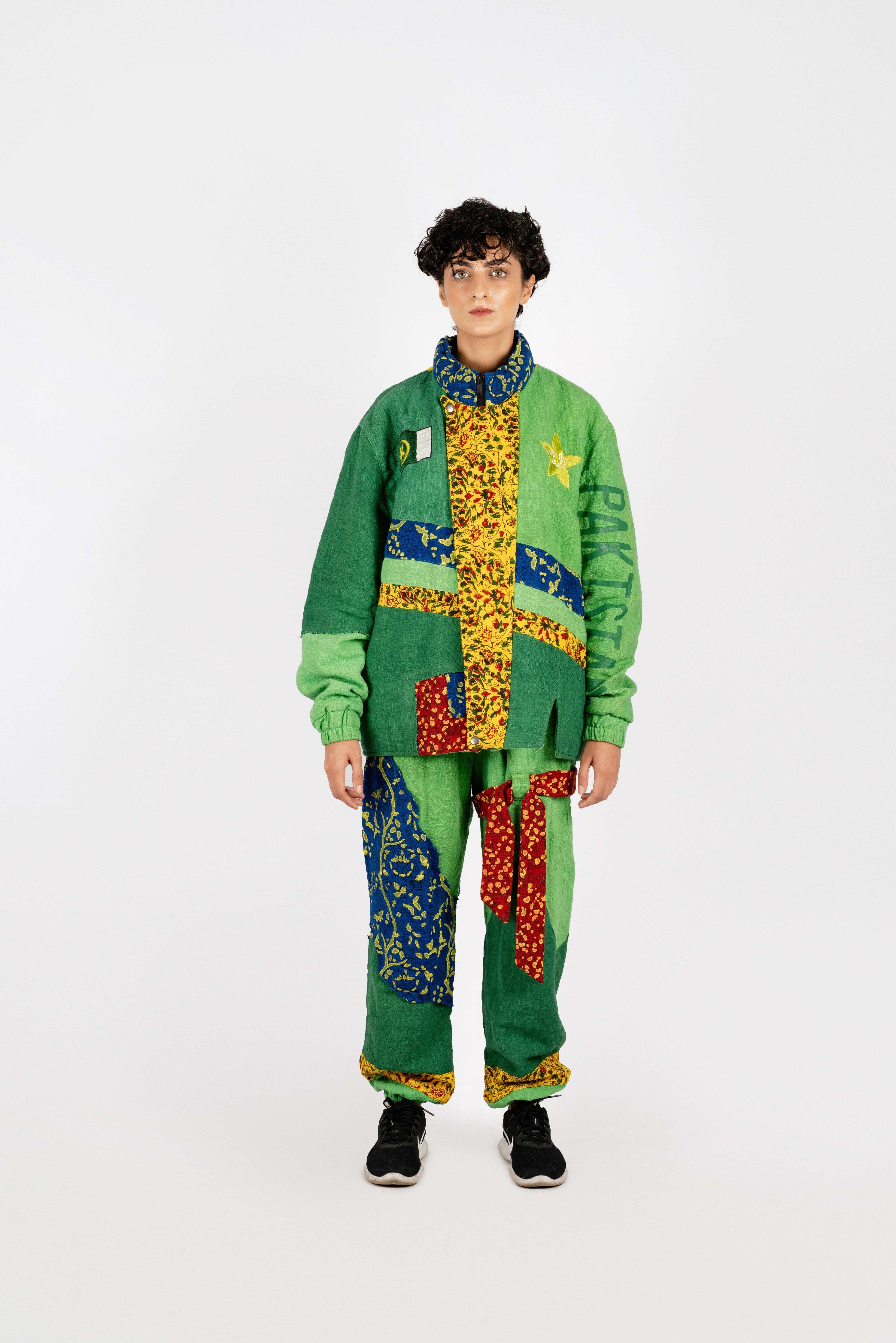 Pakistan panelled block print sweatpants - Image 7