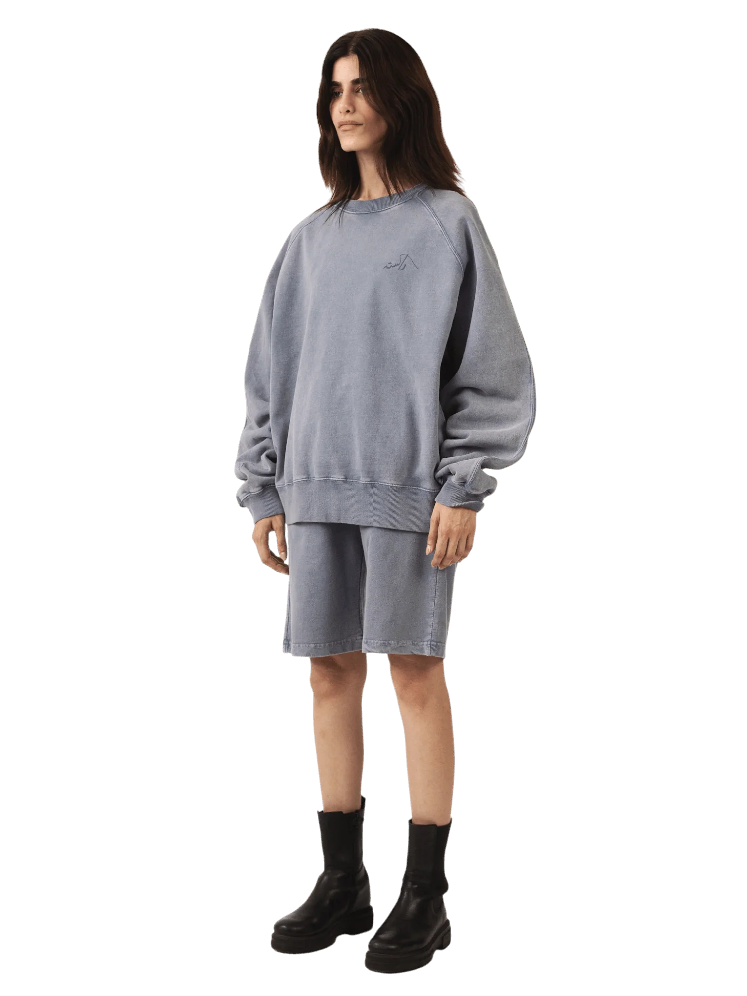 Pale iris acid wash made in PAK sweatshirt (V5) - Image 11