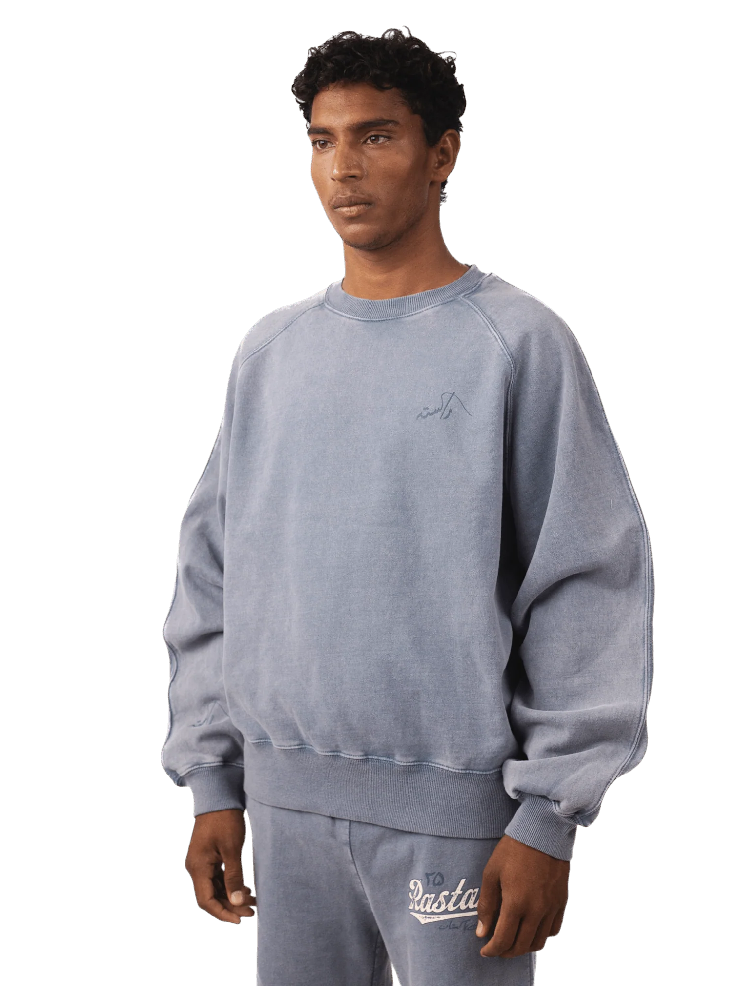 Pale iris acid wash made in PAK sweatshirt (V5) - Image 4