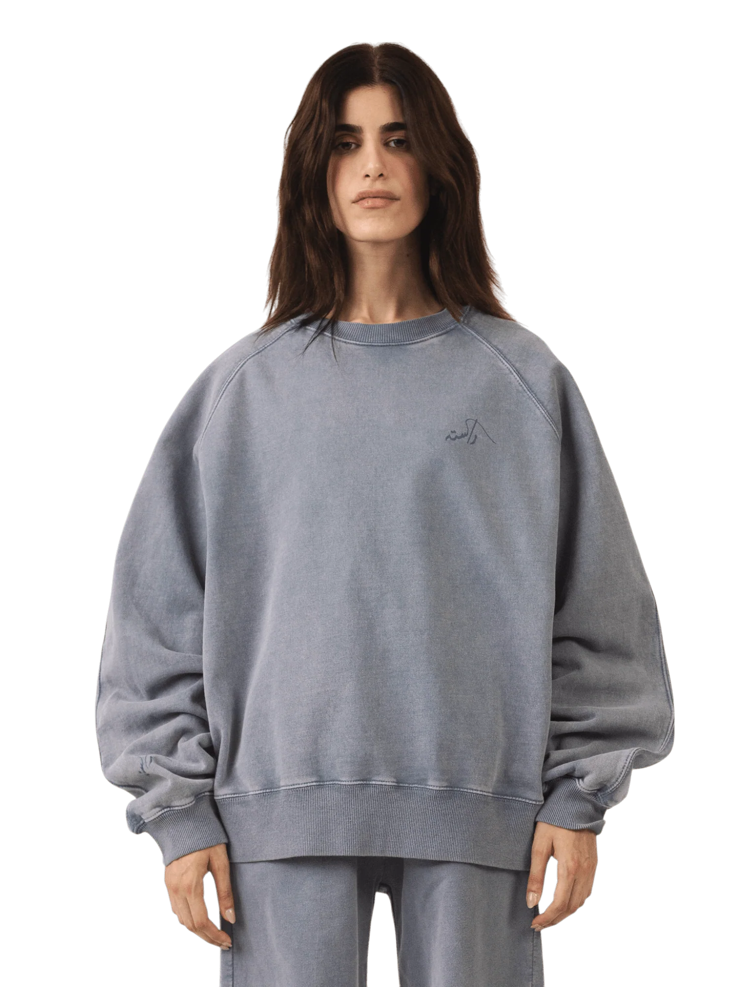 Pale iris acid wash made in PAK sweatshirt (V5) - Image 8