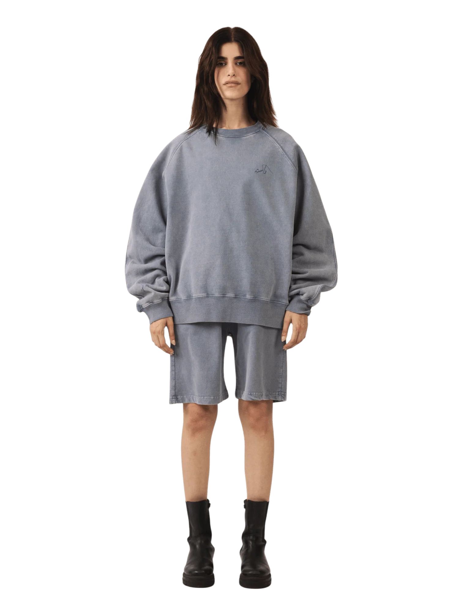 Pale iris acid wash made in PAK sweatshirt (V5) - Image 9