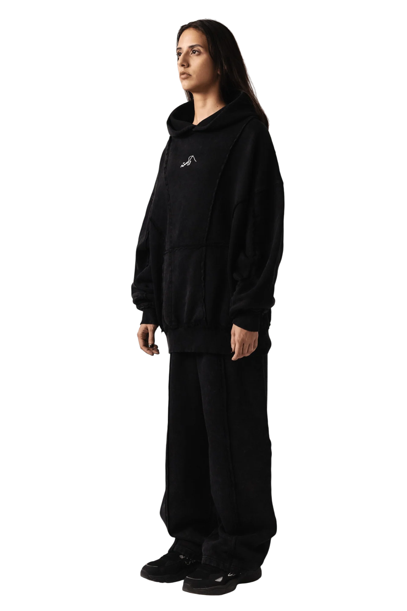 Paneled acid wash hoodie - Image 13