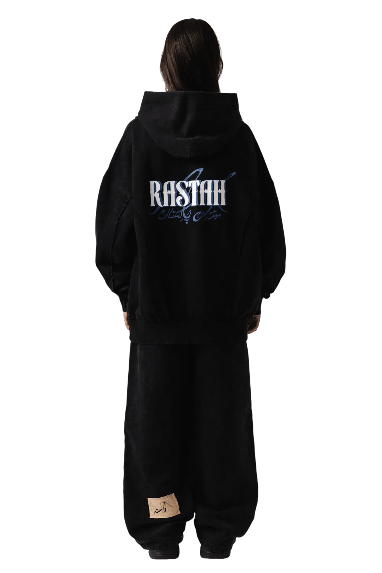 Paneled acid wash hoodie - Image 14