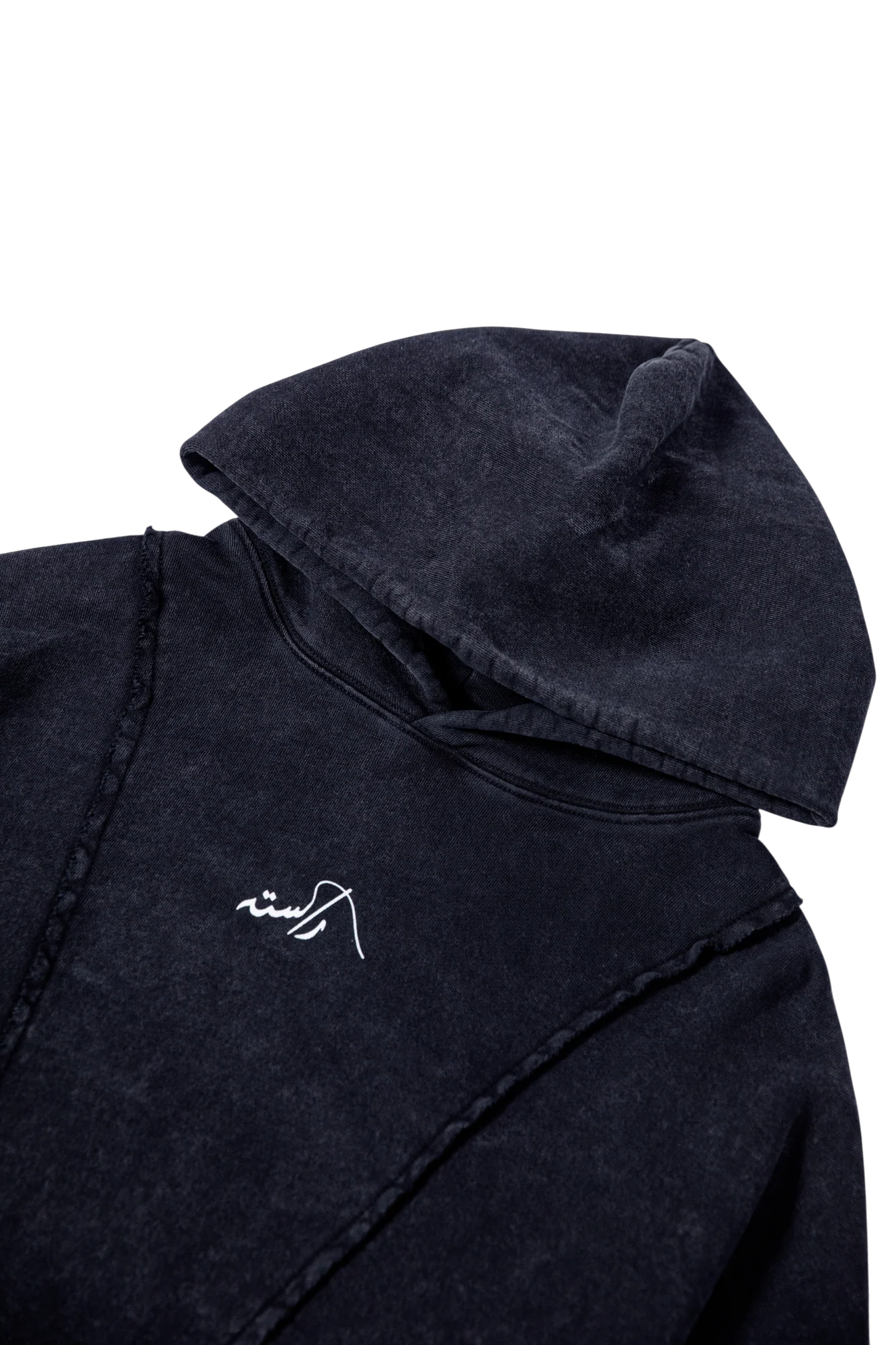 Paneled acid wash hoodie - Image 15