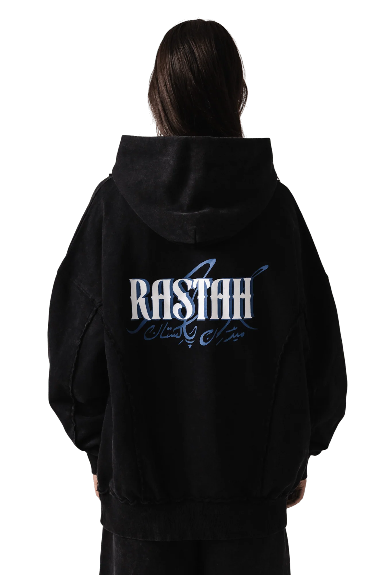 Paneled acid wash hoodie - Image 4