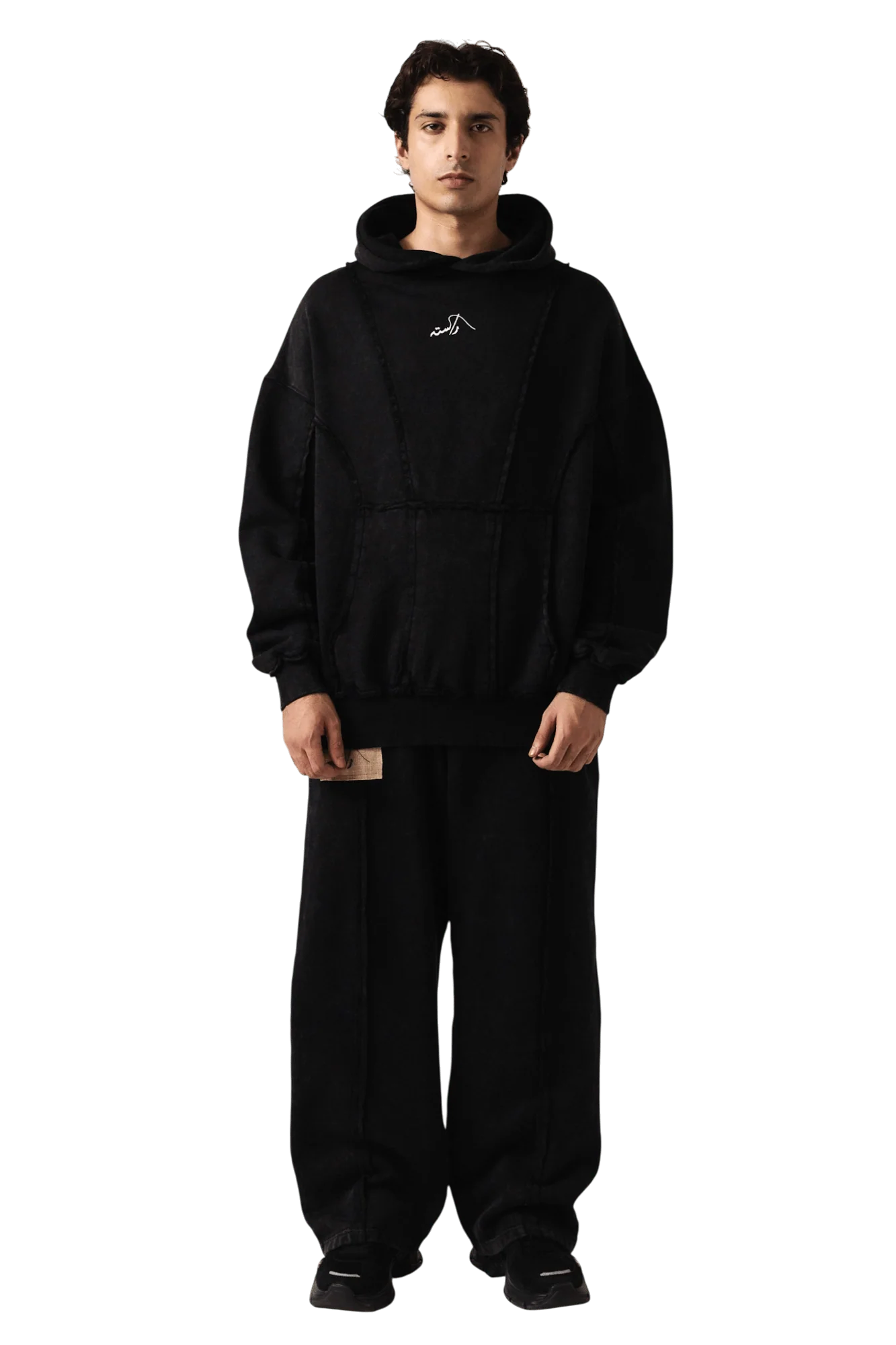 Paneled acid wash hoodie - Image 6