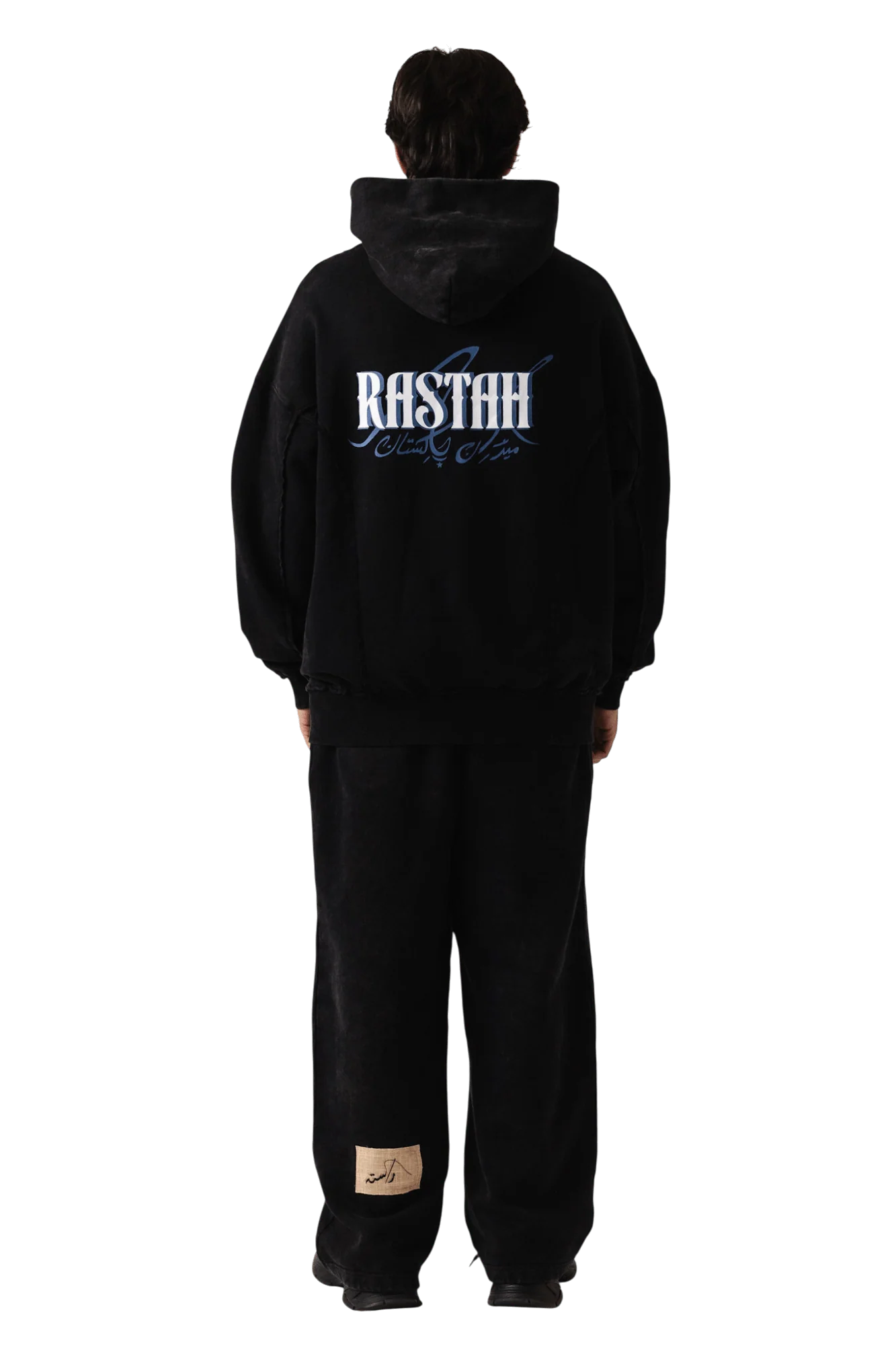 Paneled acid wash hoodie - Image 9