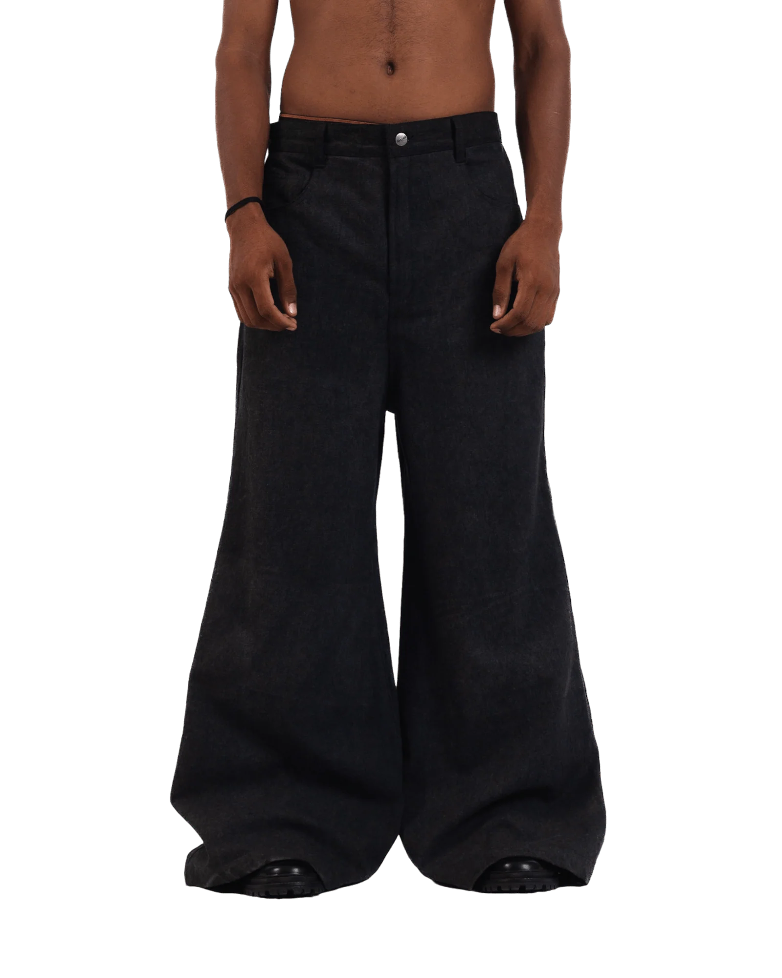 "Eclipse elegance" wide flared denim trousers - Image 3