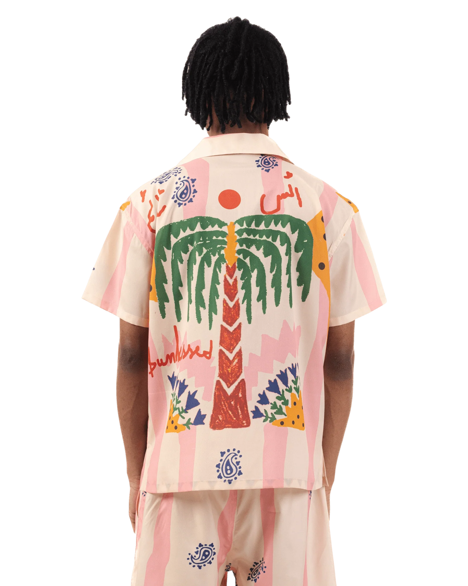 Pastel palms silk shirt - Image 2