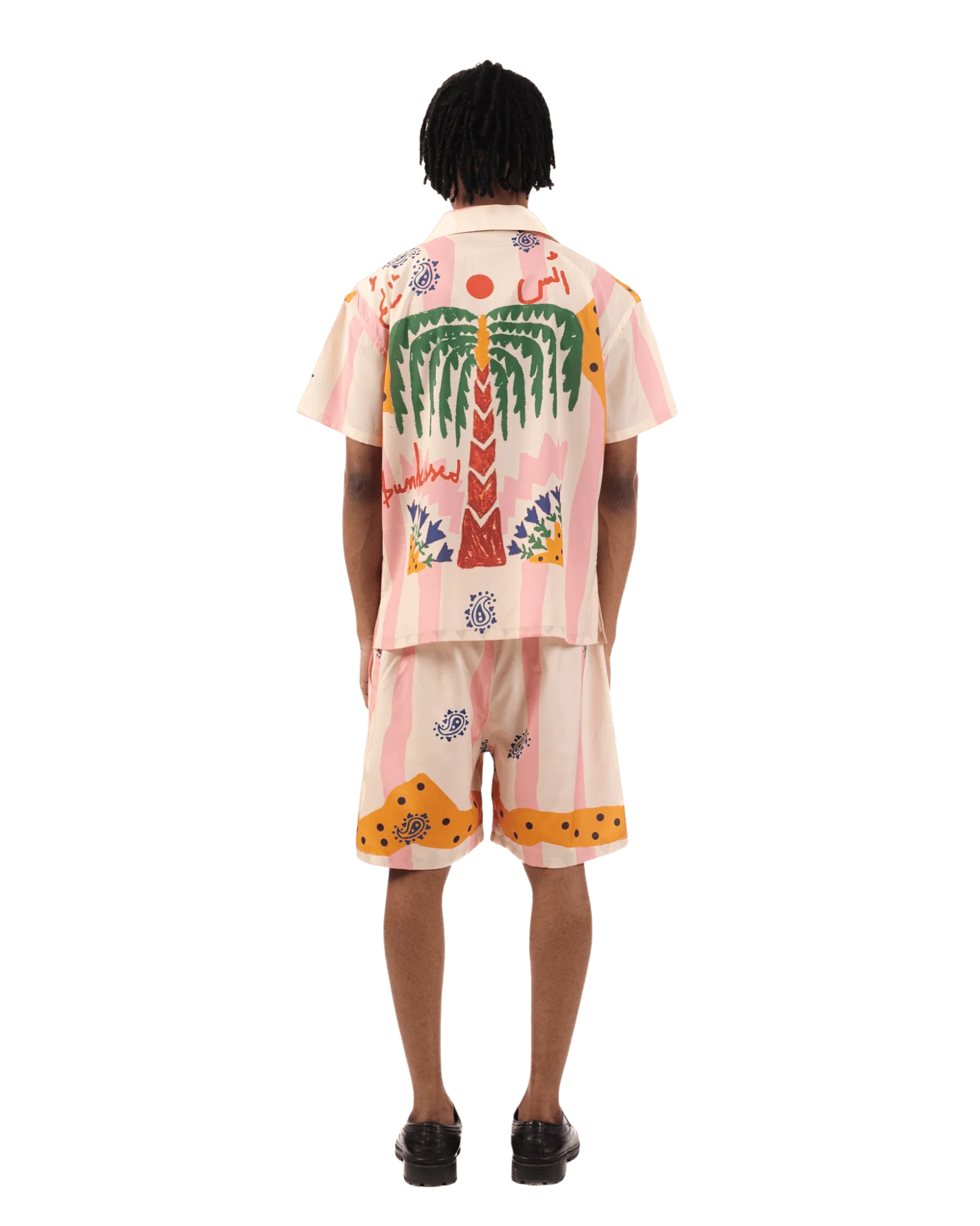 Pastel palms silk shirt - Image 8