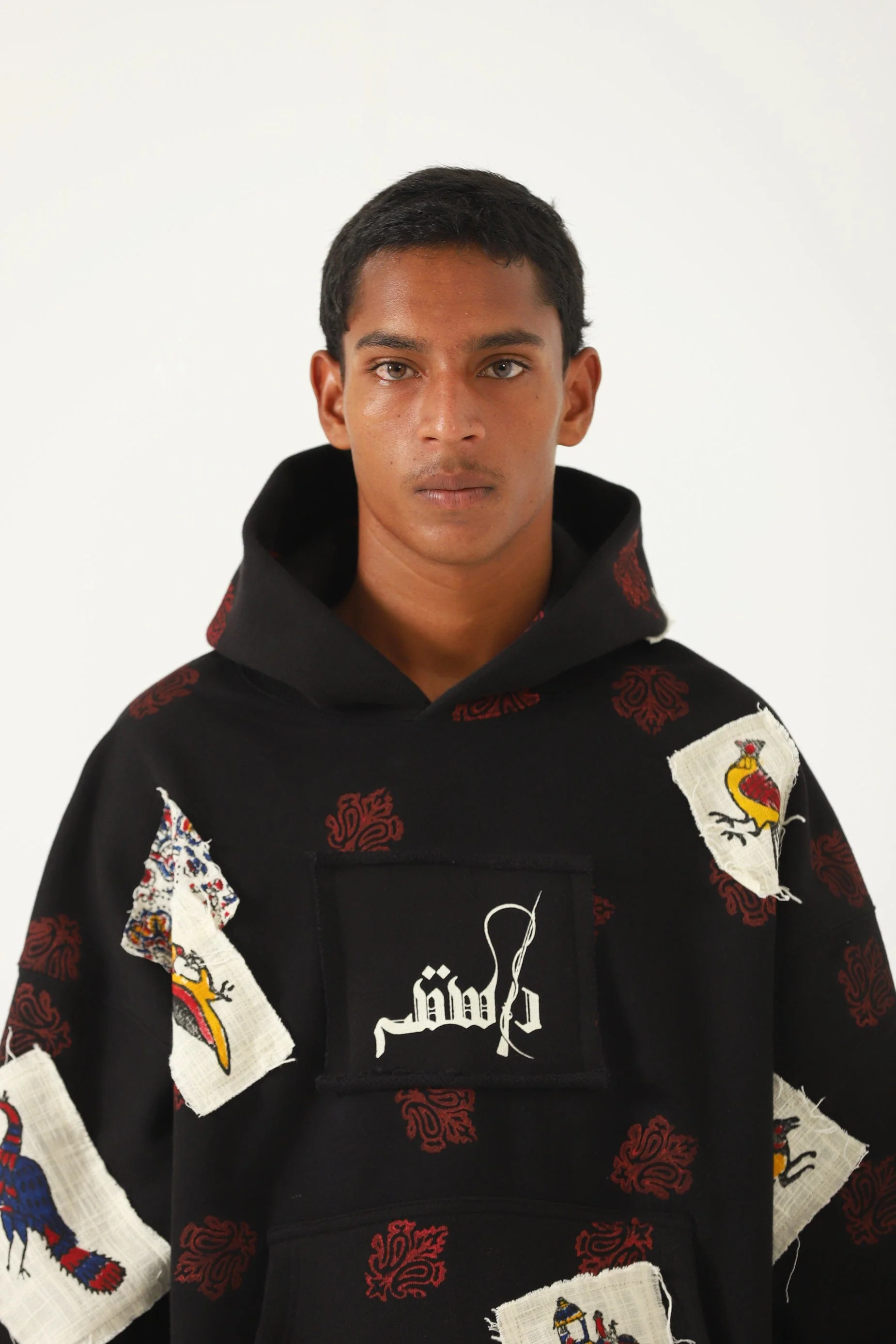 Patchwork blockprint hoodie V4 - Image 6