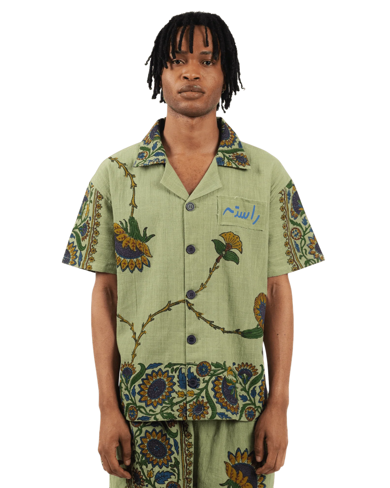 Petals of time block print shirt - Image 2