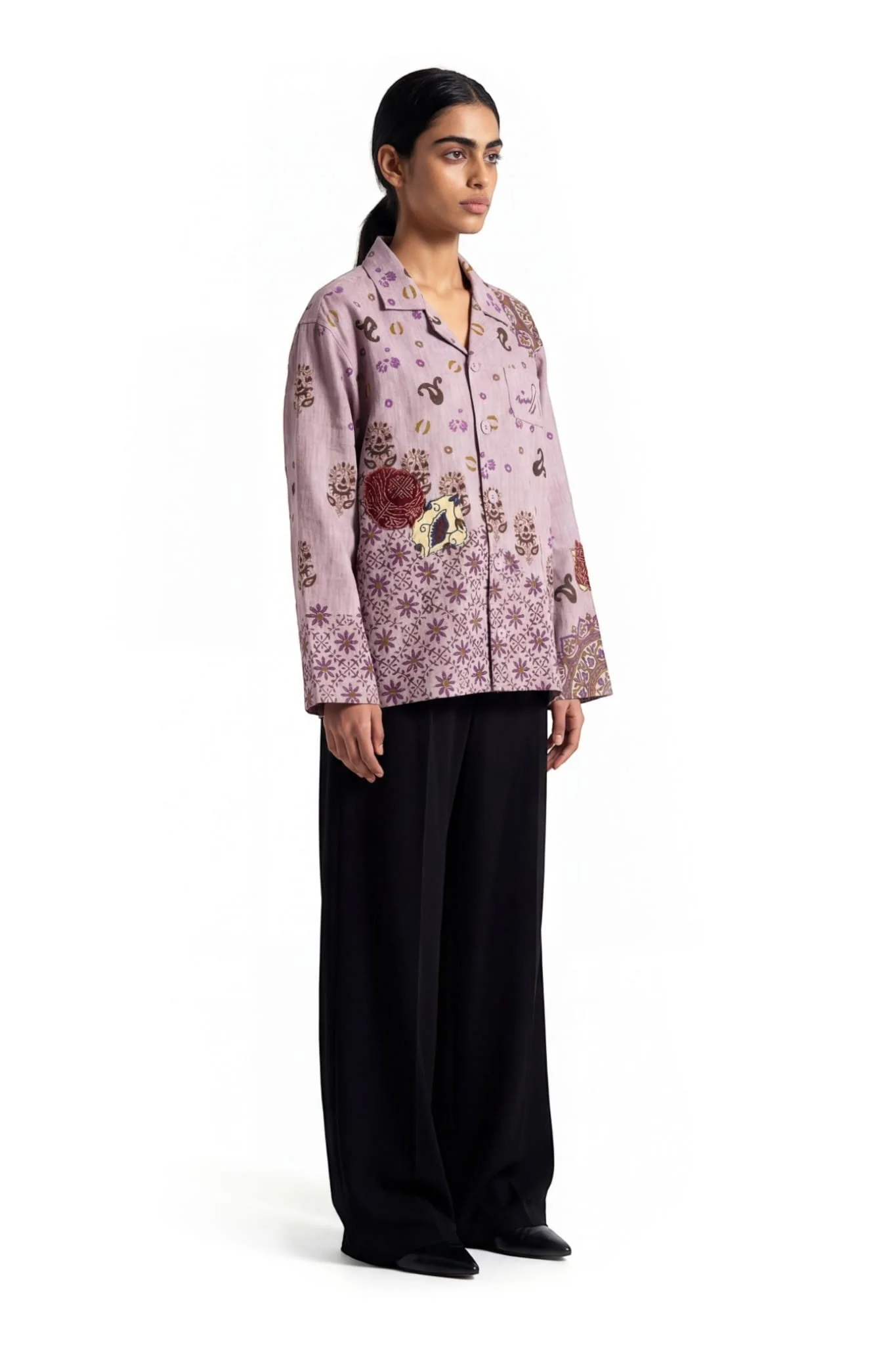 Pink blockprint button-down - Image 10