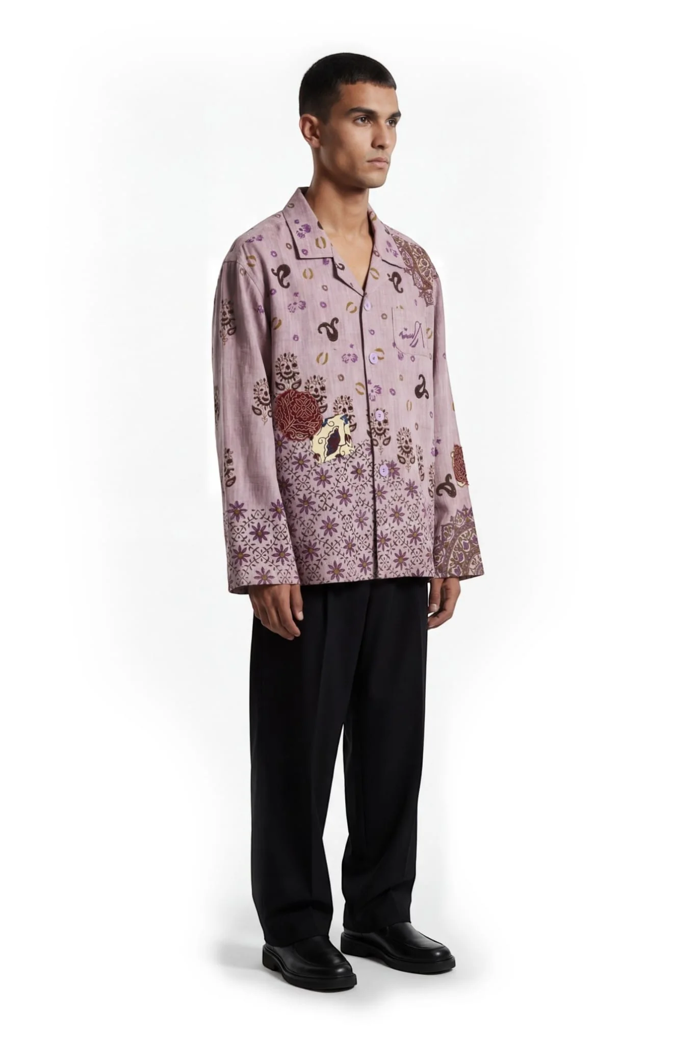 Pink blockprint button-down - Image 6