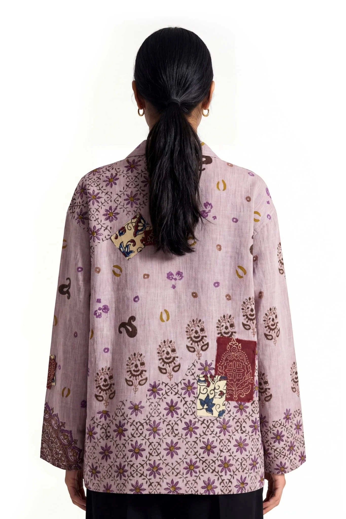 Pink blockprint button-down - Image 8