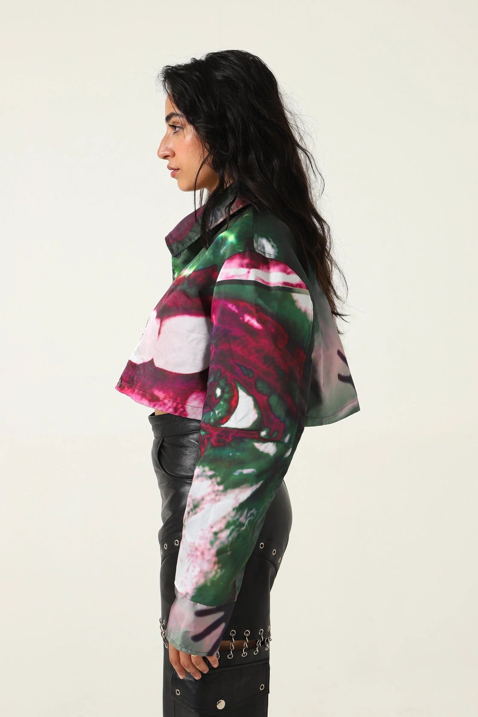 Printed cropped shirt - Image 6